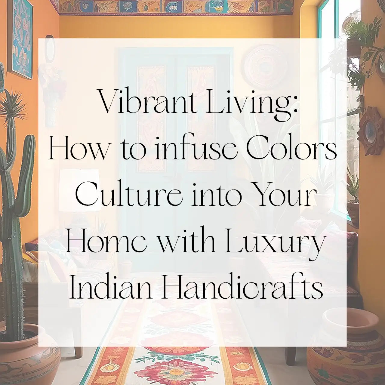 Vibrant Living: How to Infuse Colors & Culture into Your Home with Luxury Indian Handicrafts