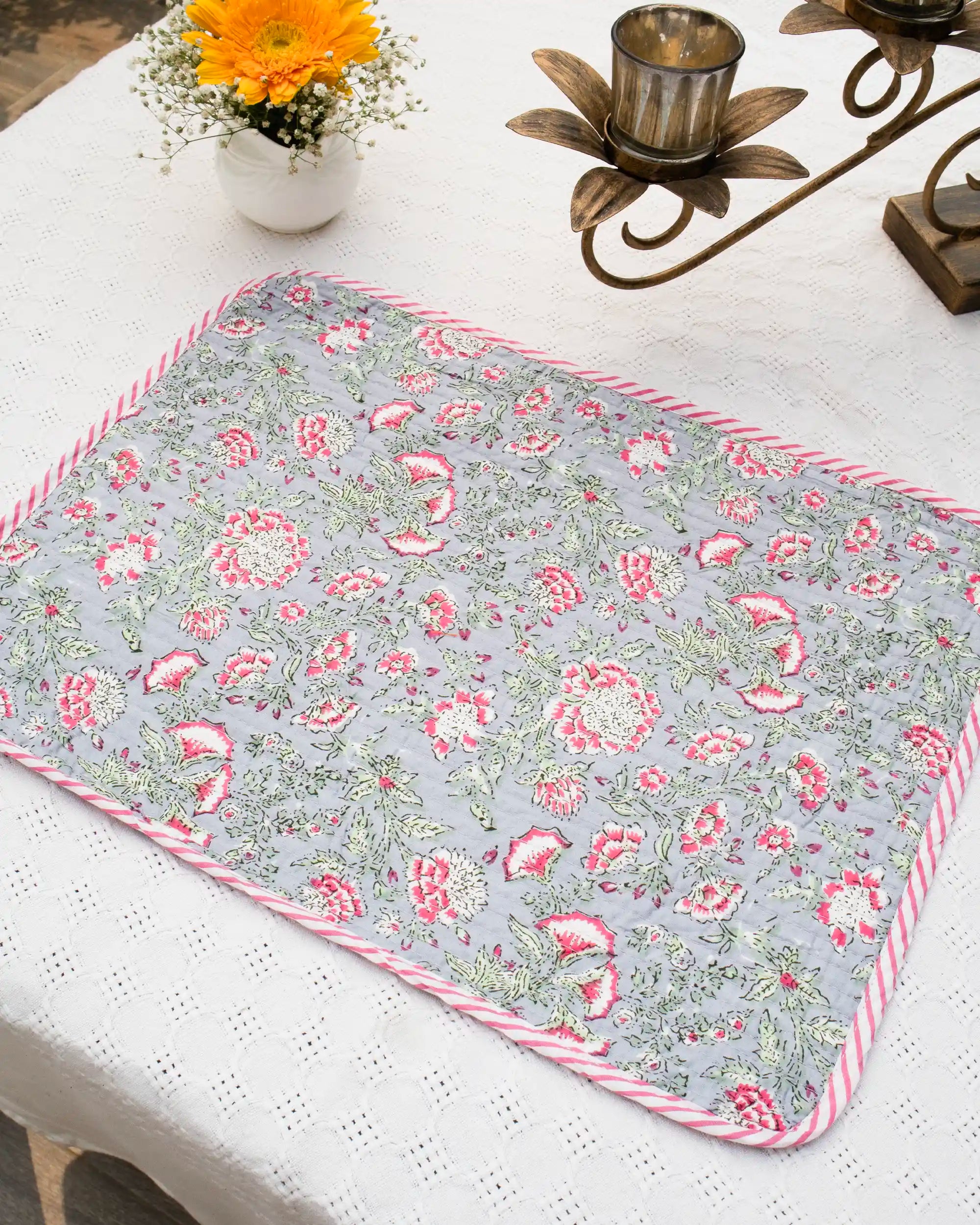 Rainbow Garden Reversible Placemats (Choose 4 or 6) | Singhvis