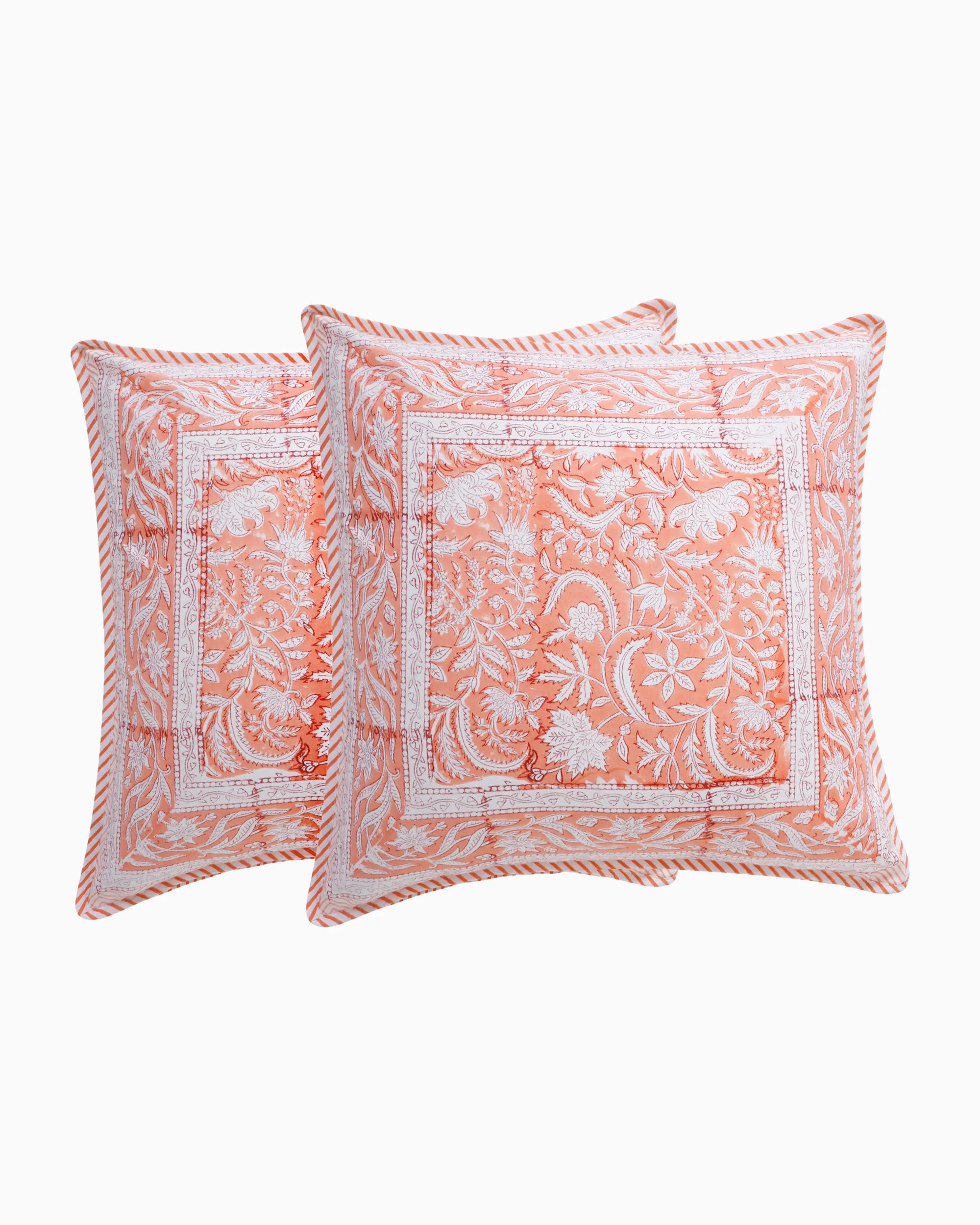 Ash Cushion Cover (Set of 2) Peach | Singhvis