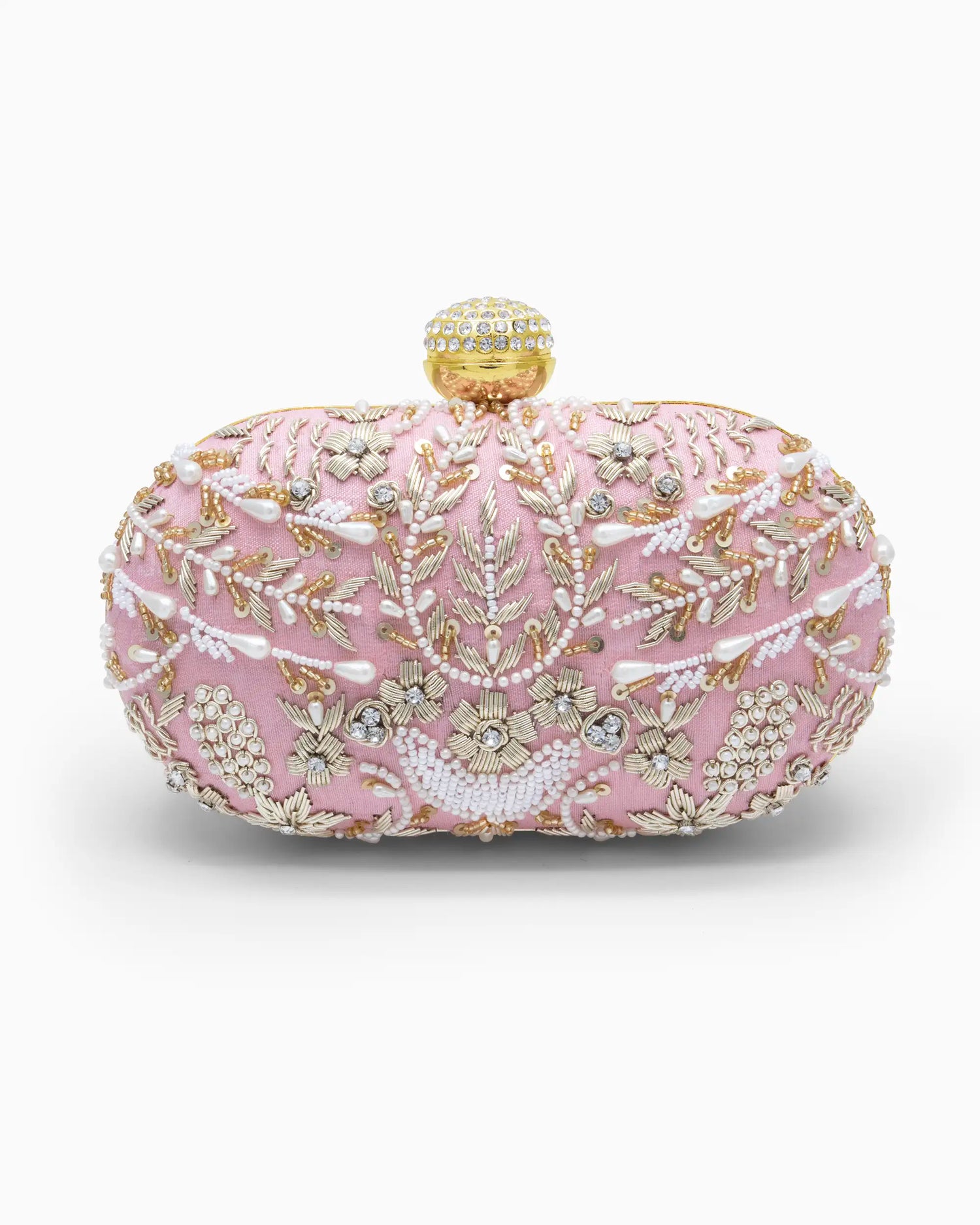 Blush Bridal Pearl Evening Clutch | Singhvis