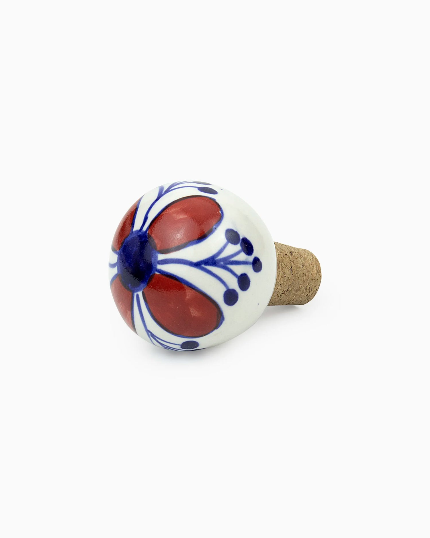 Ceramic Bottle Stopper (Set of 2) Red | Singhvis