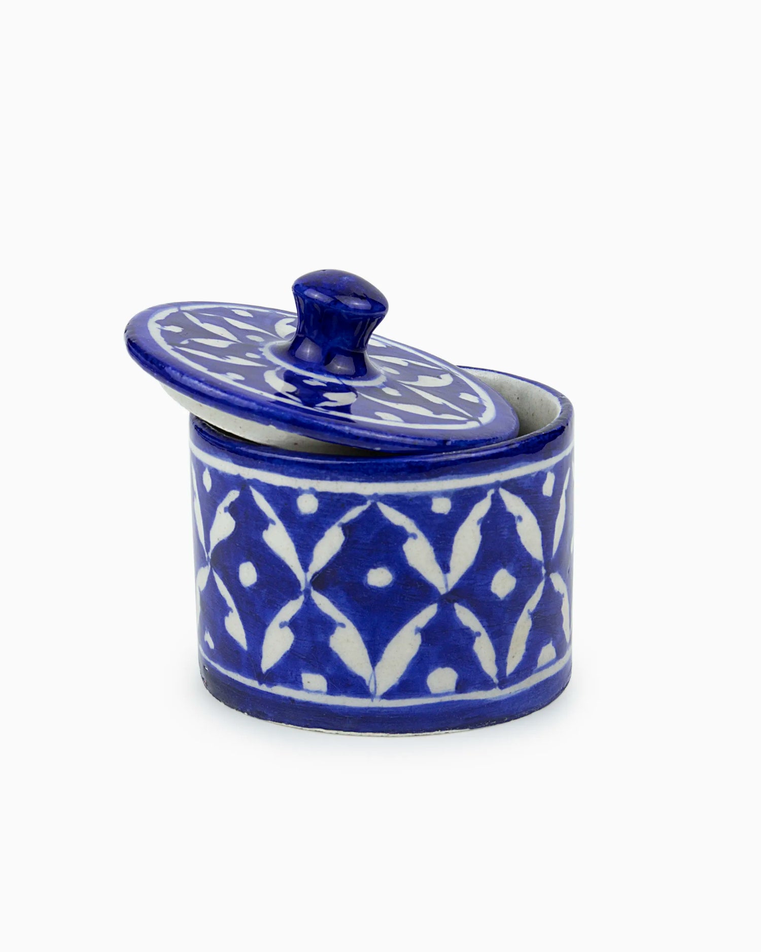 Ceramic Container with Lid - Bathroom Organizer | Singhvis