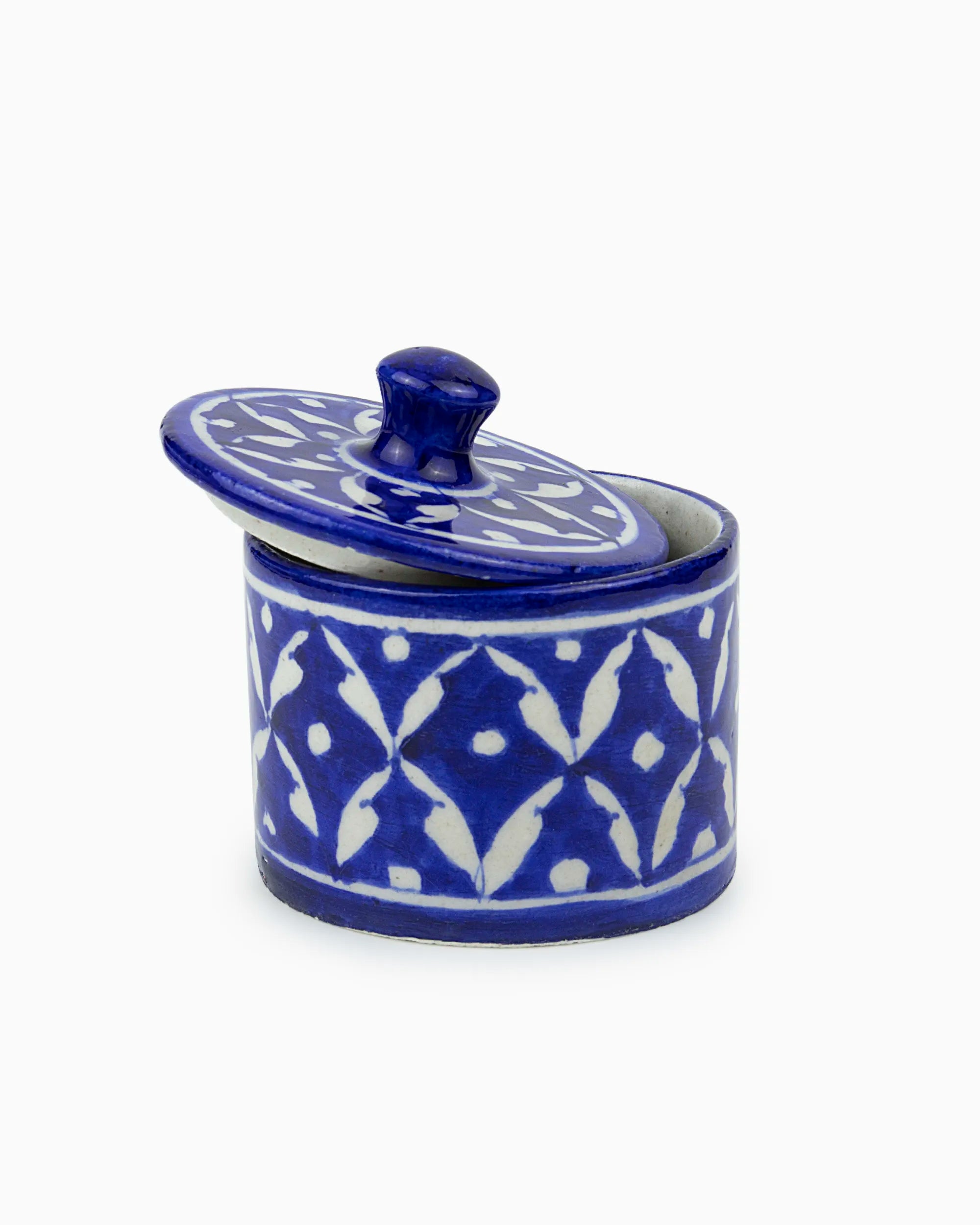 Ceramic Container with Lid - Bathroom Organizer | Singhvis