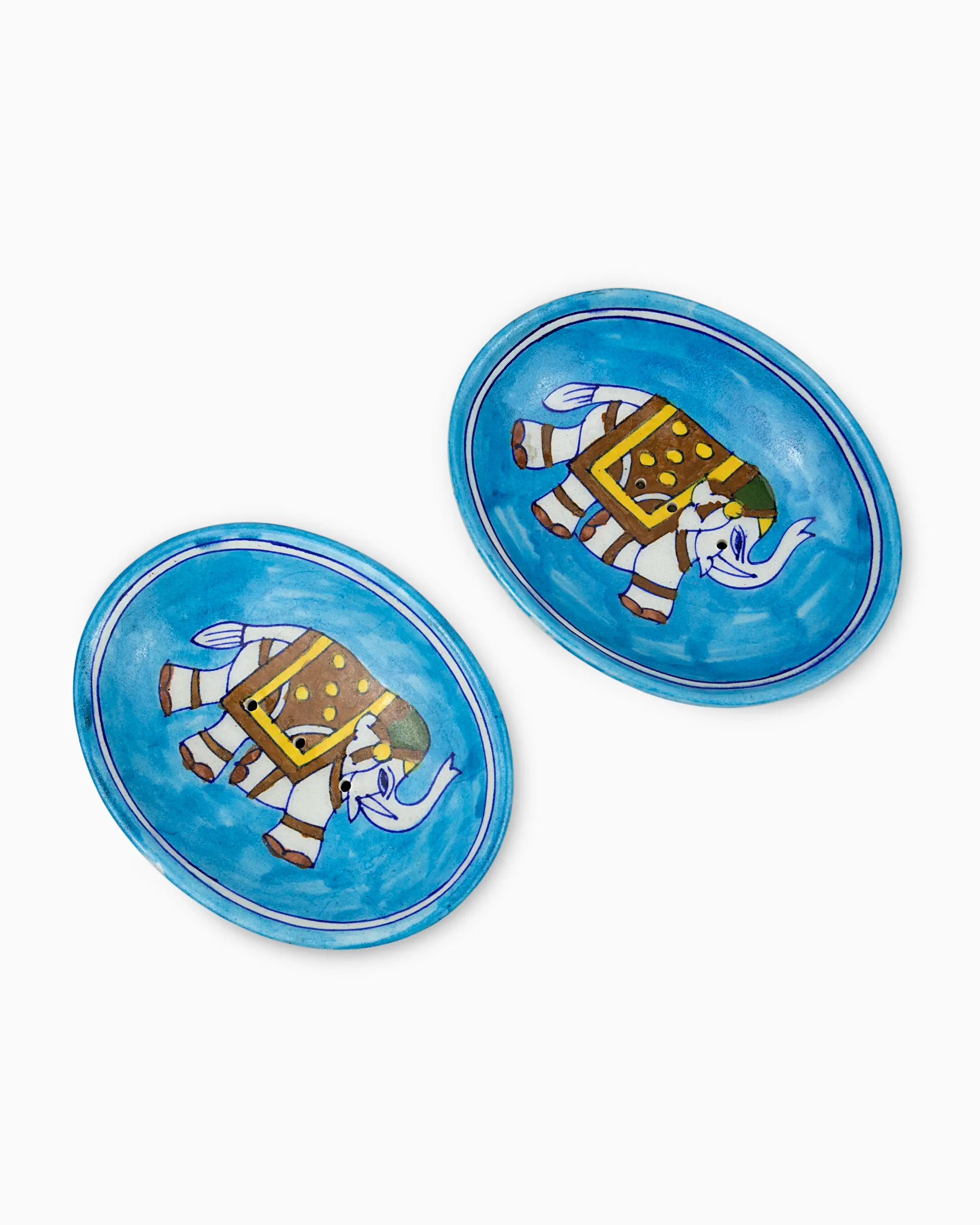 Ceramic Elephant Soap Dish (Set of 2) | Singhvis