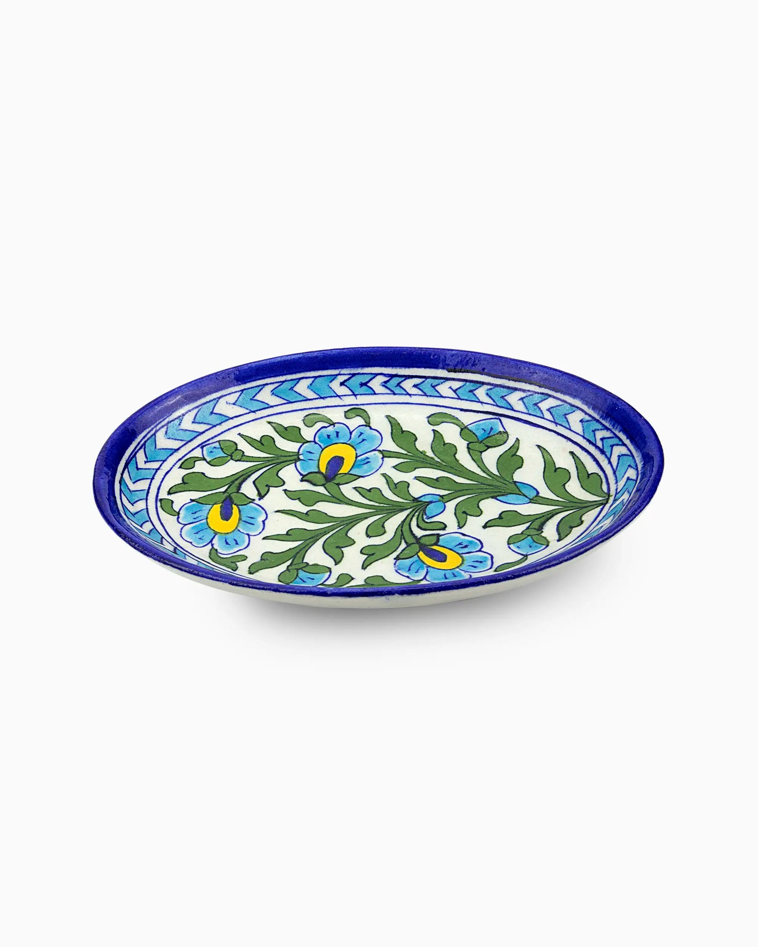 Ceramic Floral Oval Plate | Singhvis