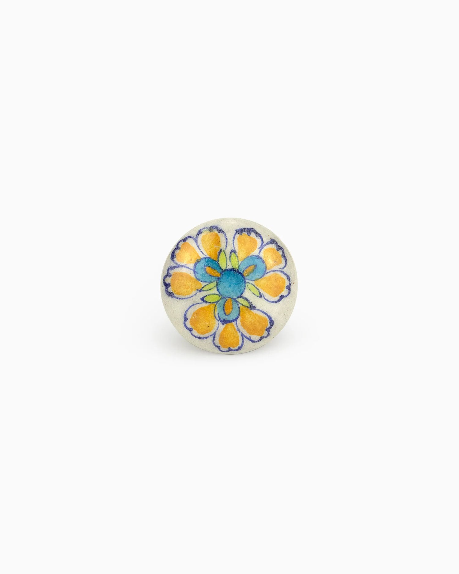 Ceramic Knob (Set of 2) Yellow | Singhvis