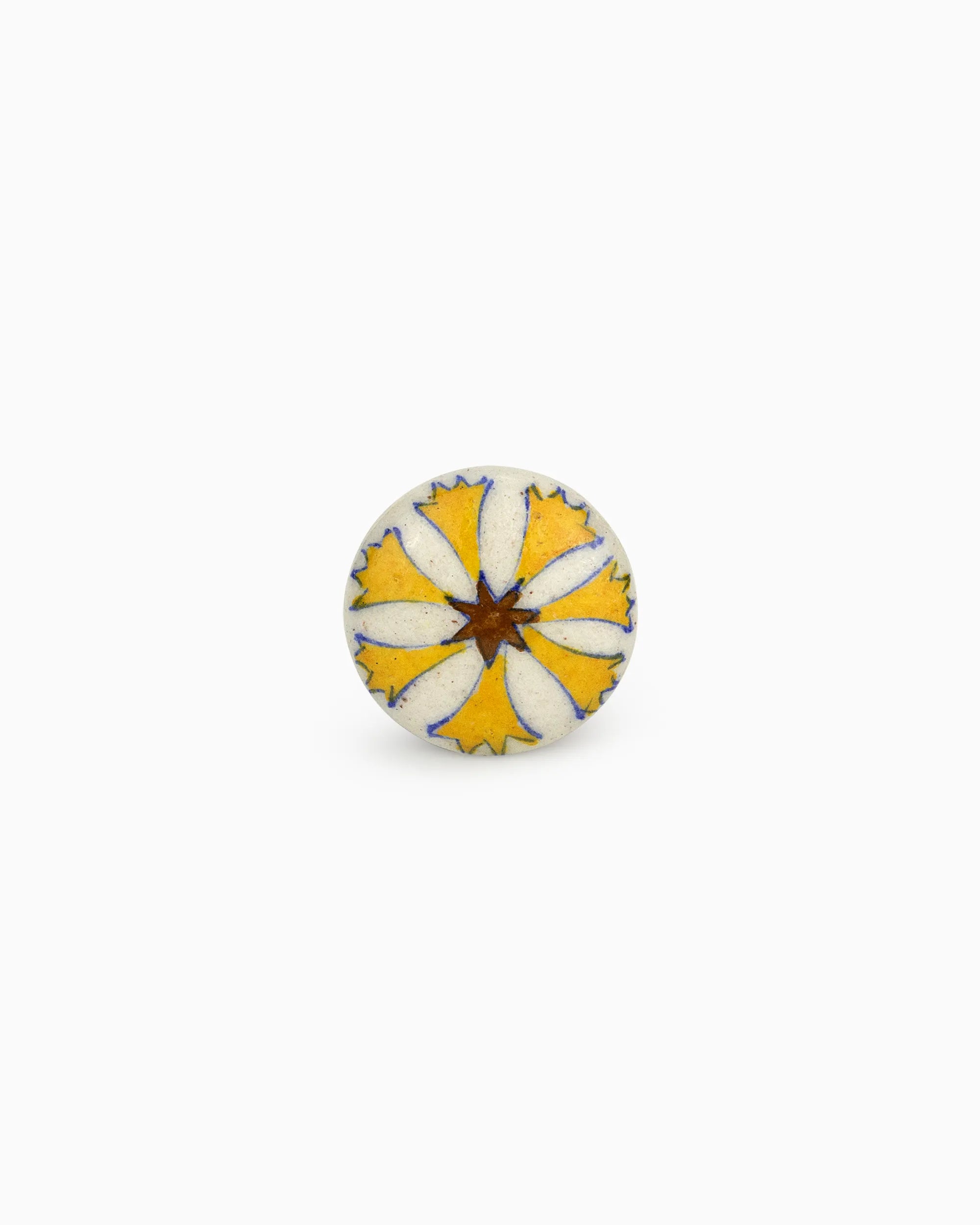 Ceramic Knob (Set of 2) Yellow | Singhvis