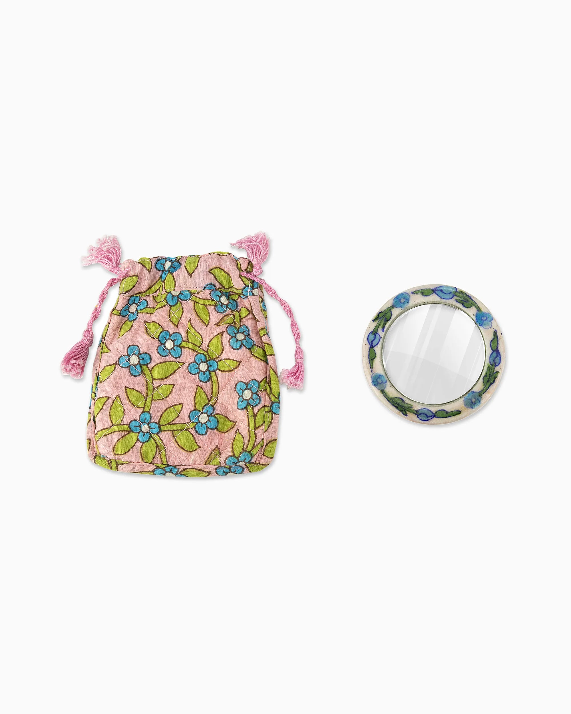 Ceramic Mirror with Pouch | Singhvis
