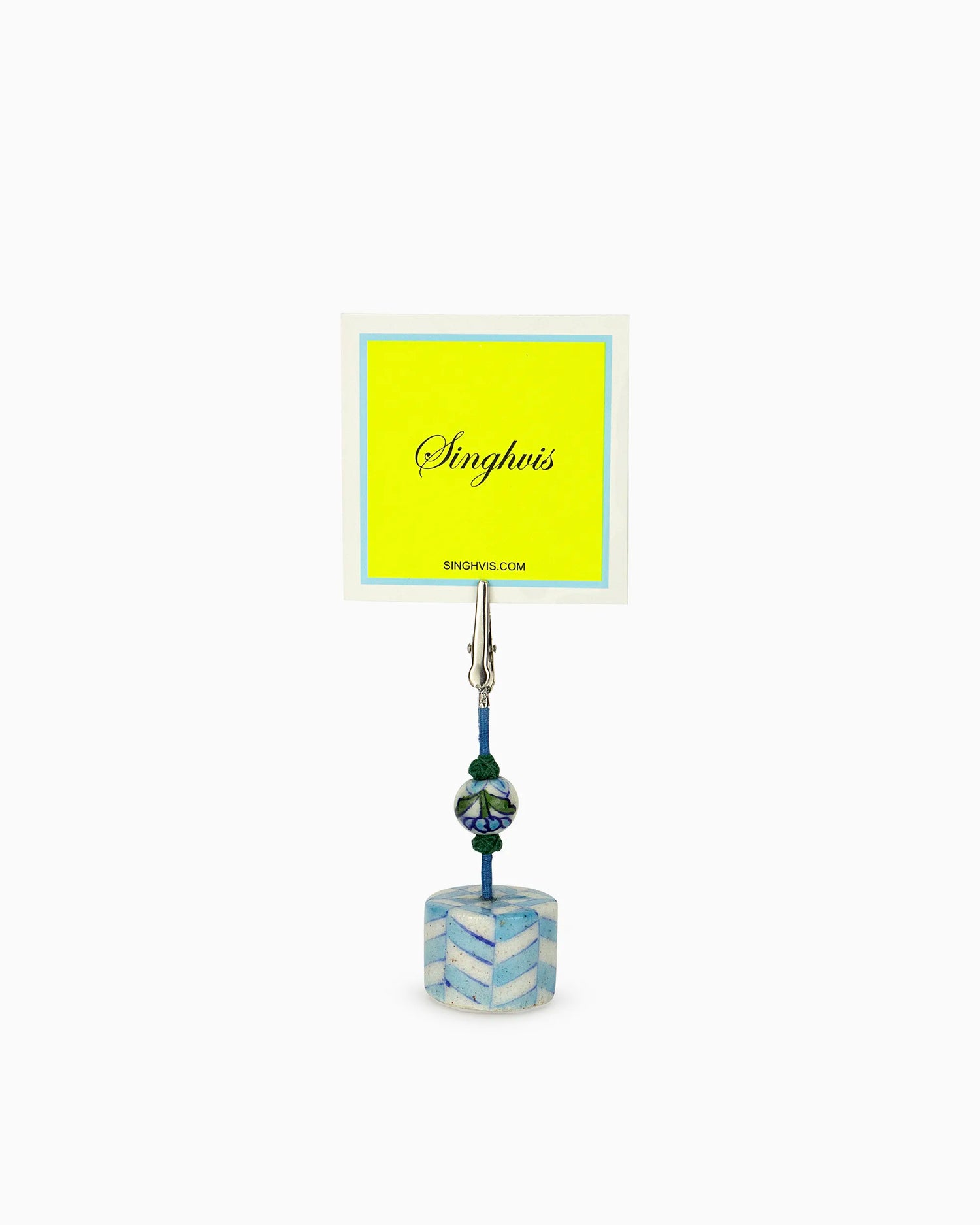Ceramic Place Card Holder Blue | Singhvis