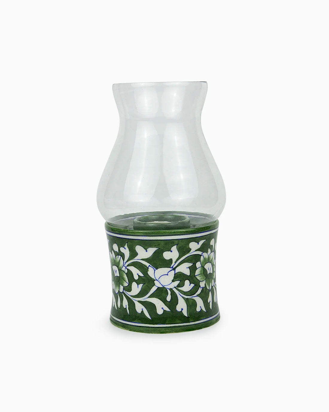 Ceramic Tea Light Chimney Green | Singhvis