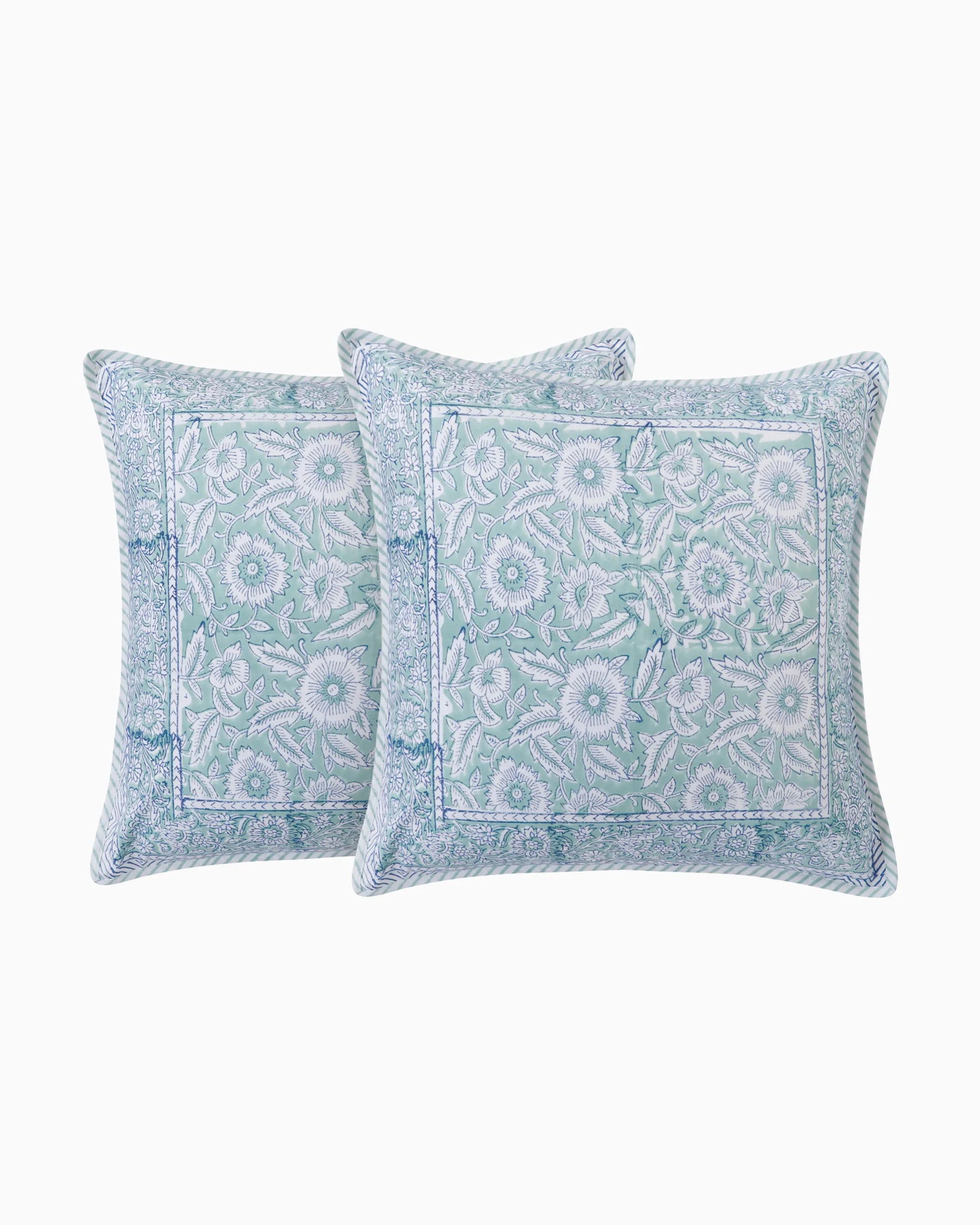 Chestnut Cushion Cover (Set of 2) Green | Singhvis