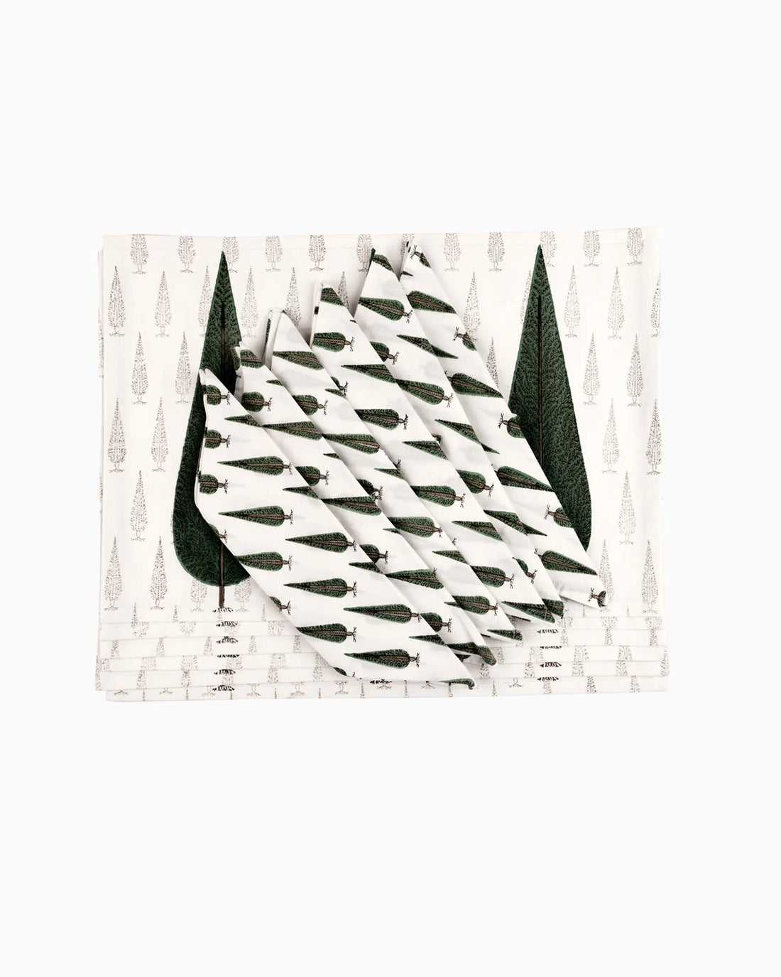 Cypress Placemats & Napkins (Set of 8) White | Singhvis