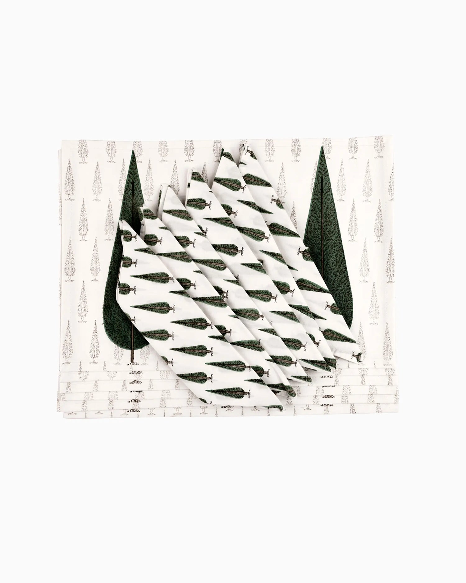 Cypress Placemats & Napkins (Set of 8) White | Singhvis