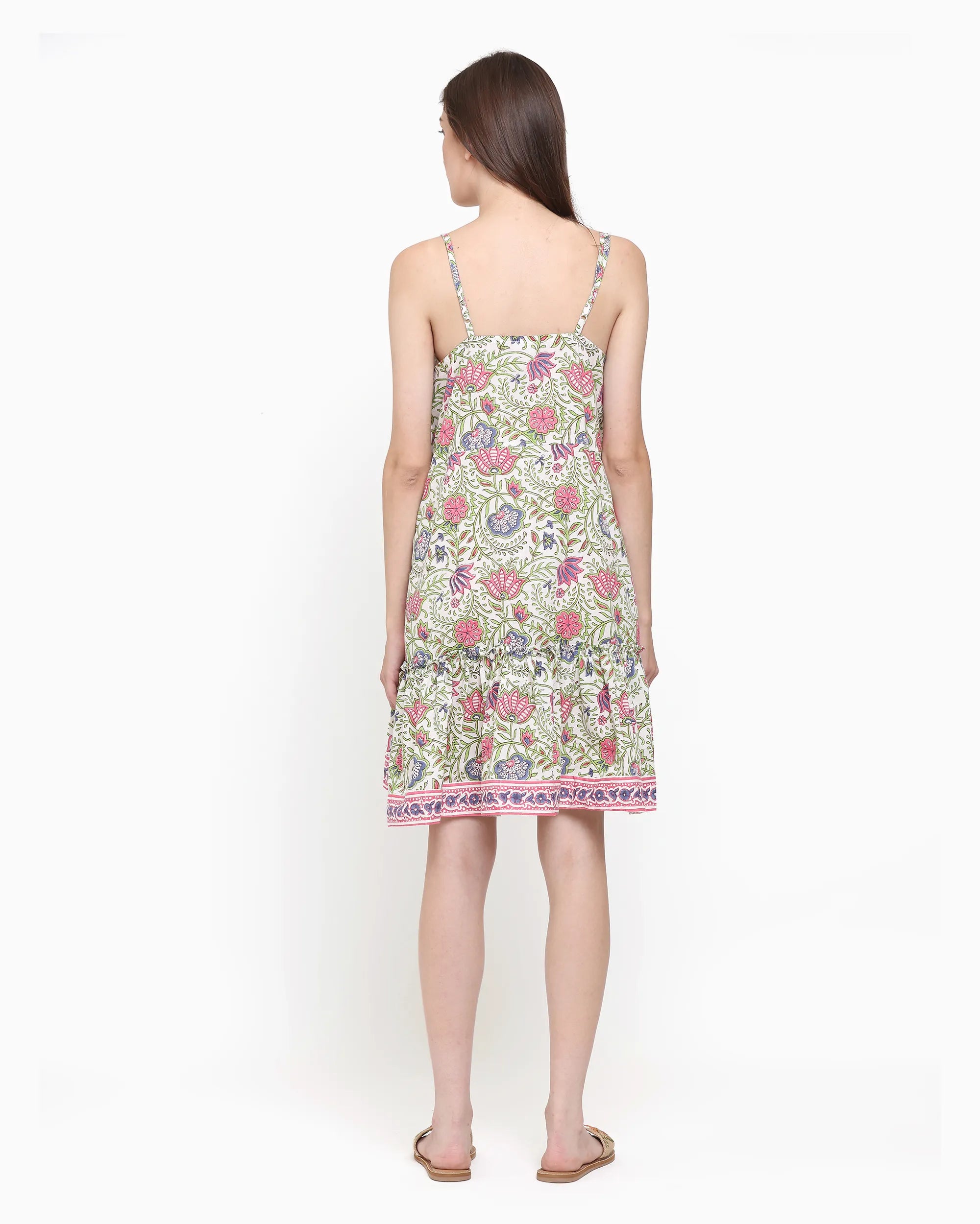 Fleur Grape Green Dress | Singhvis