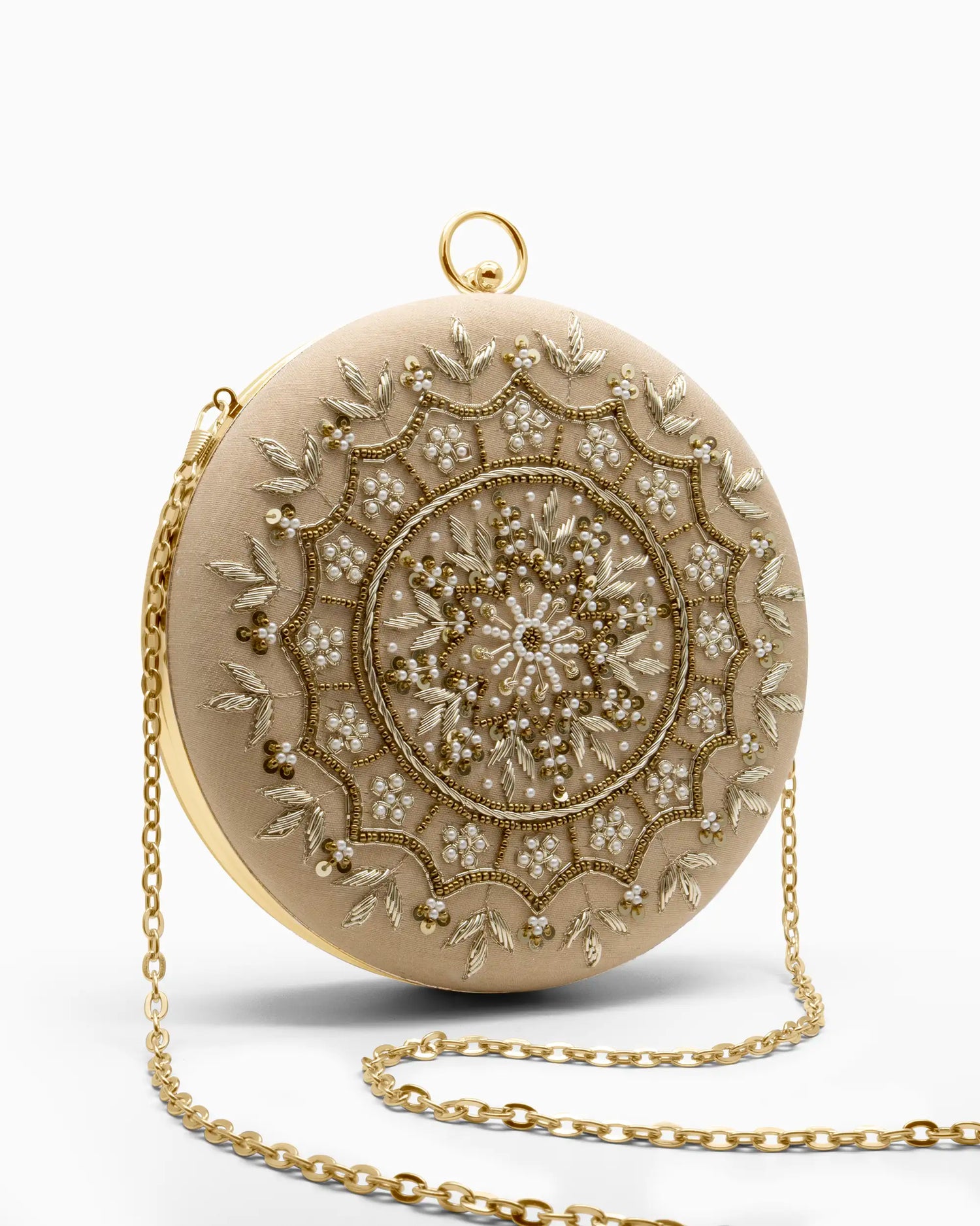 Heirloom Pearl Round Evening Clutch | Singhvis
