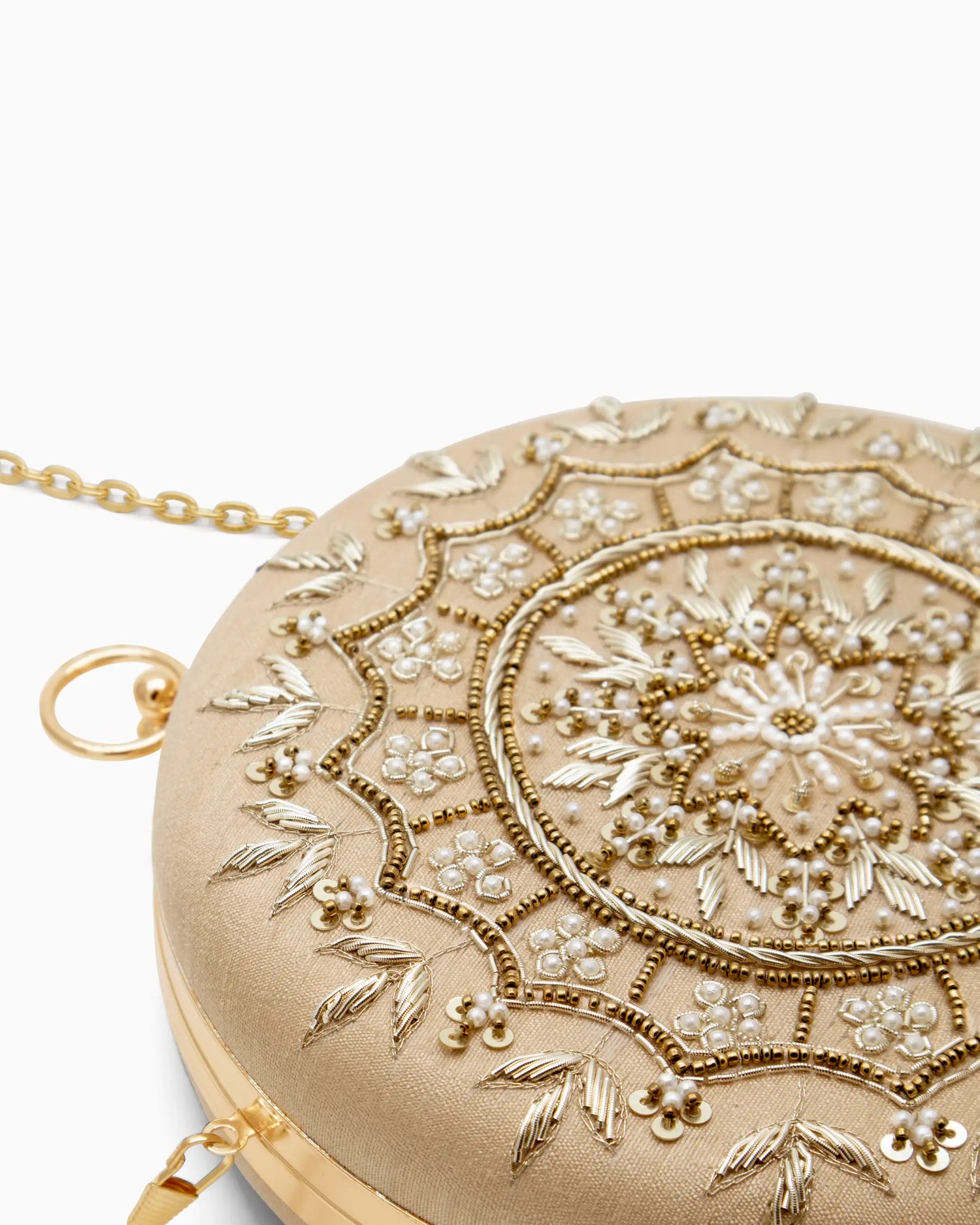 Heirloom Pearl Round Evening Clutch | Singhvis