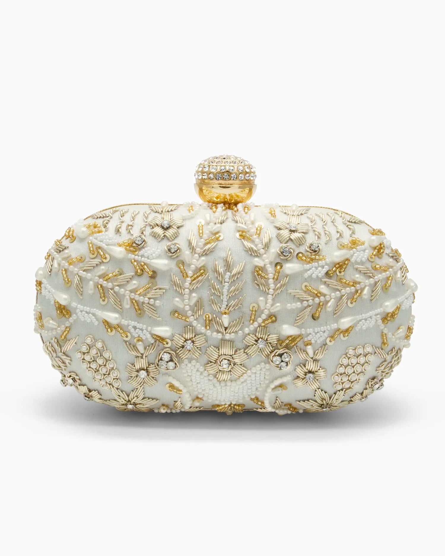Ivory Bridal Pearl Evening Clutch | Singhvis
