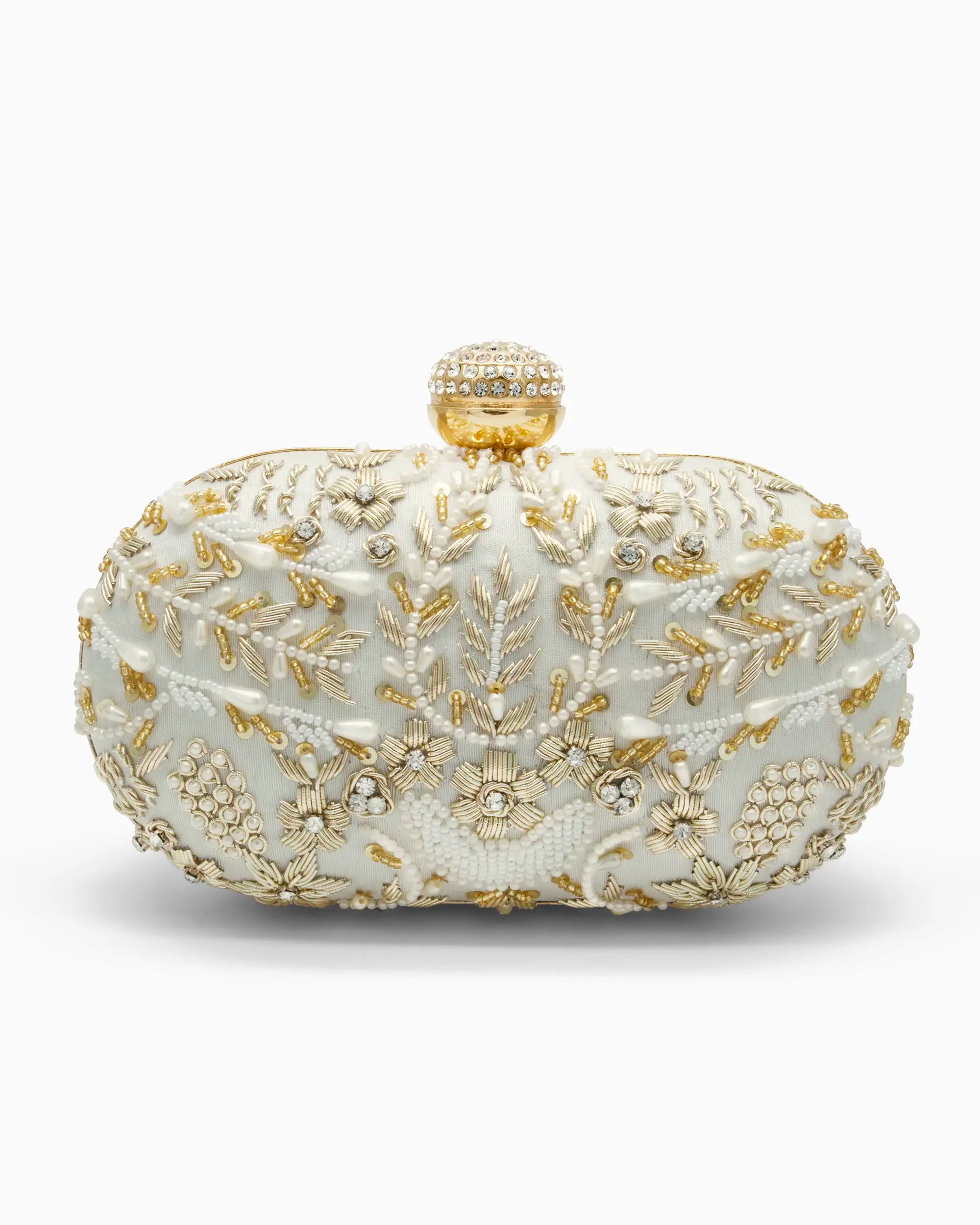 Ivory Bridal Pearl Evening Clutch | Singhvis