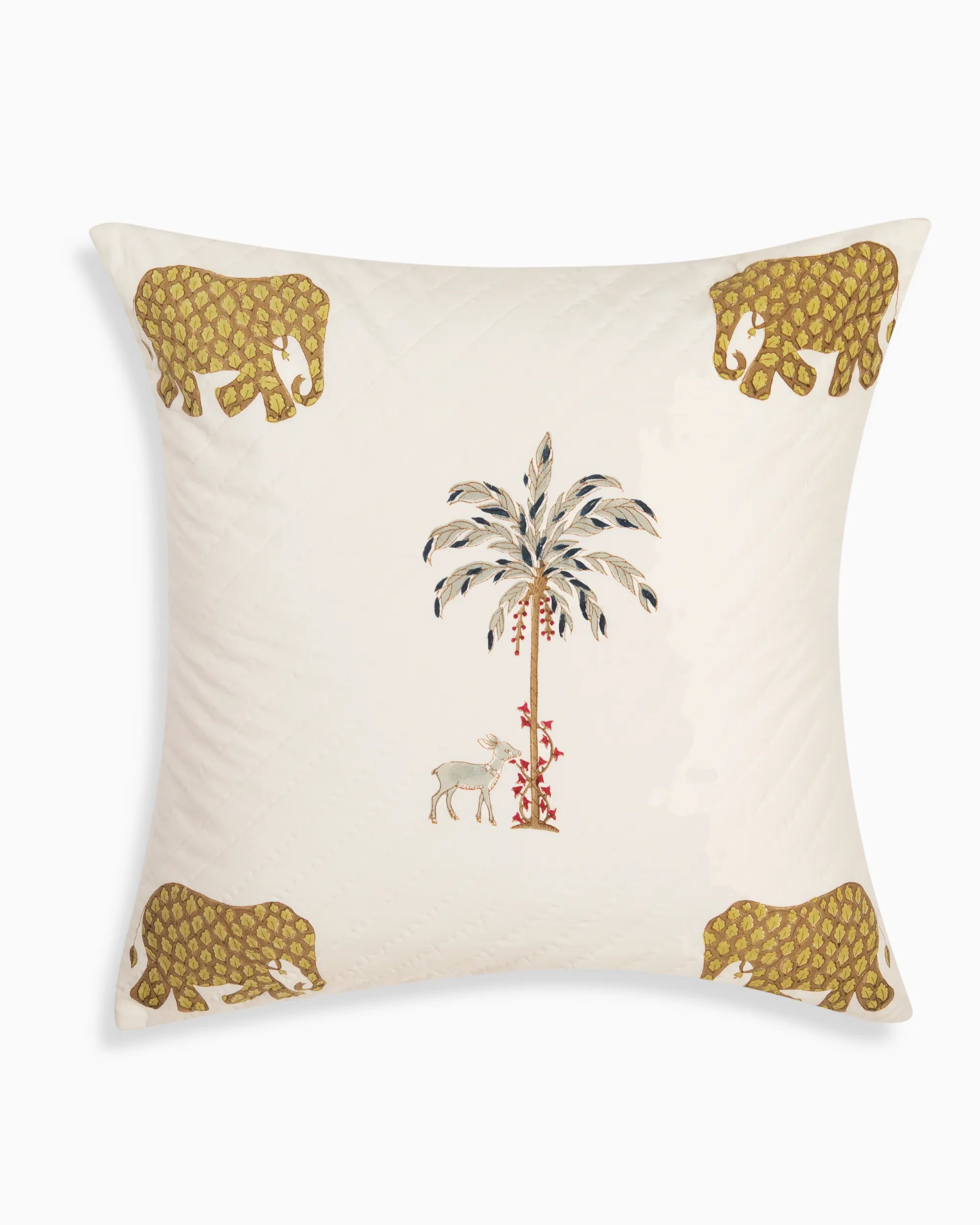 Ivory Retreat Quilted Cushion Cover White | Singhvis