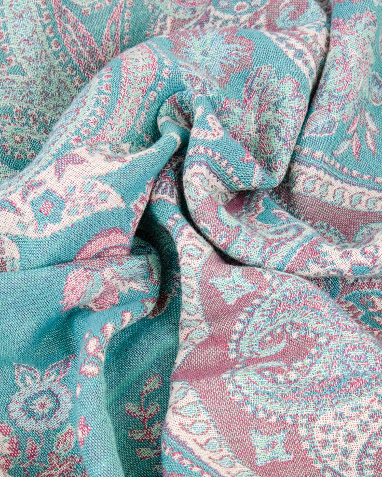 Majestic Blue Cotton & Wool Throw | Singhvis