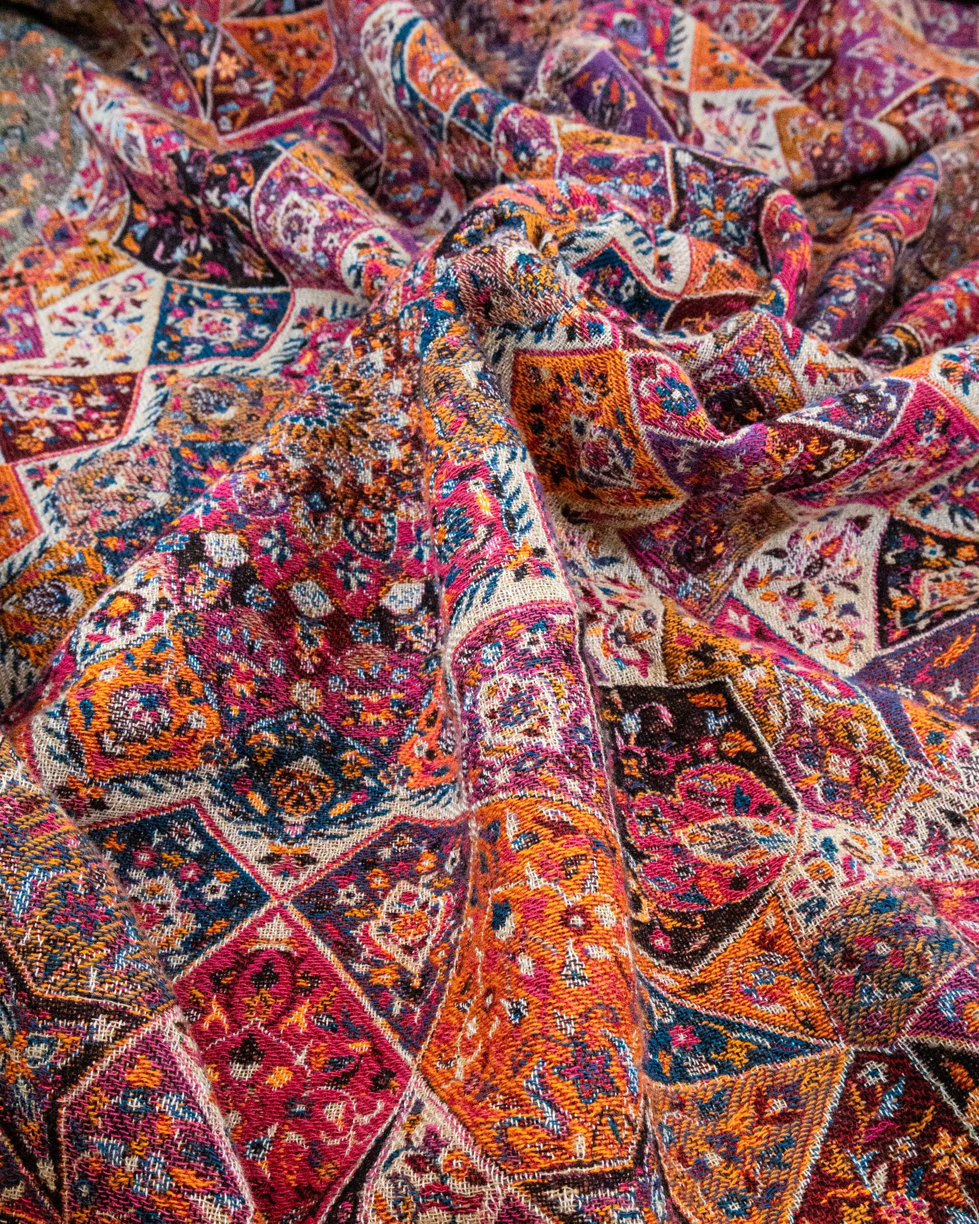 Mosaic Cotton & Wool Throw | Singhvis