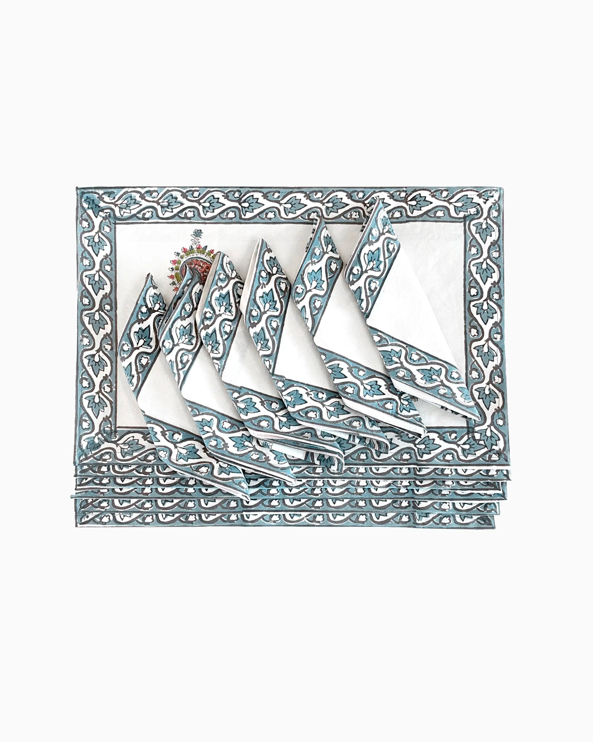 Paisley Placemats & Napkins (Set of 12) | Singhvis