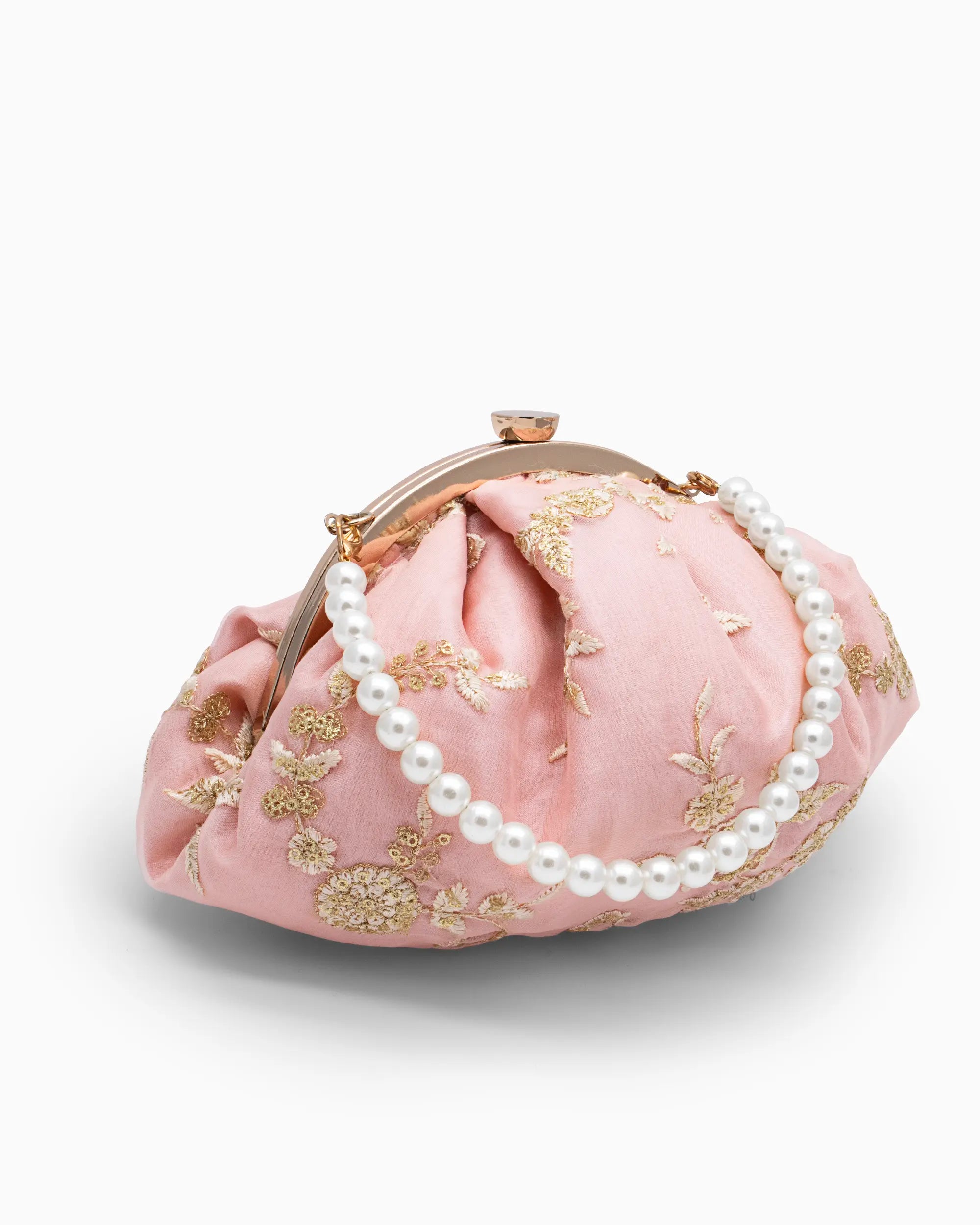 Pink Embroidered Evening Clutch | Singhvis