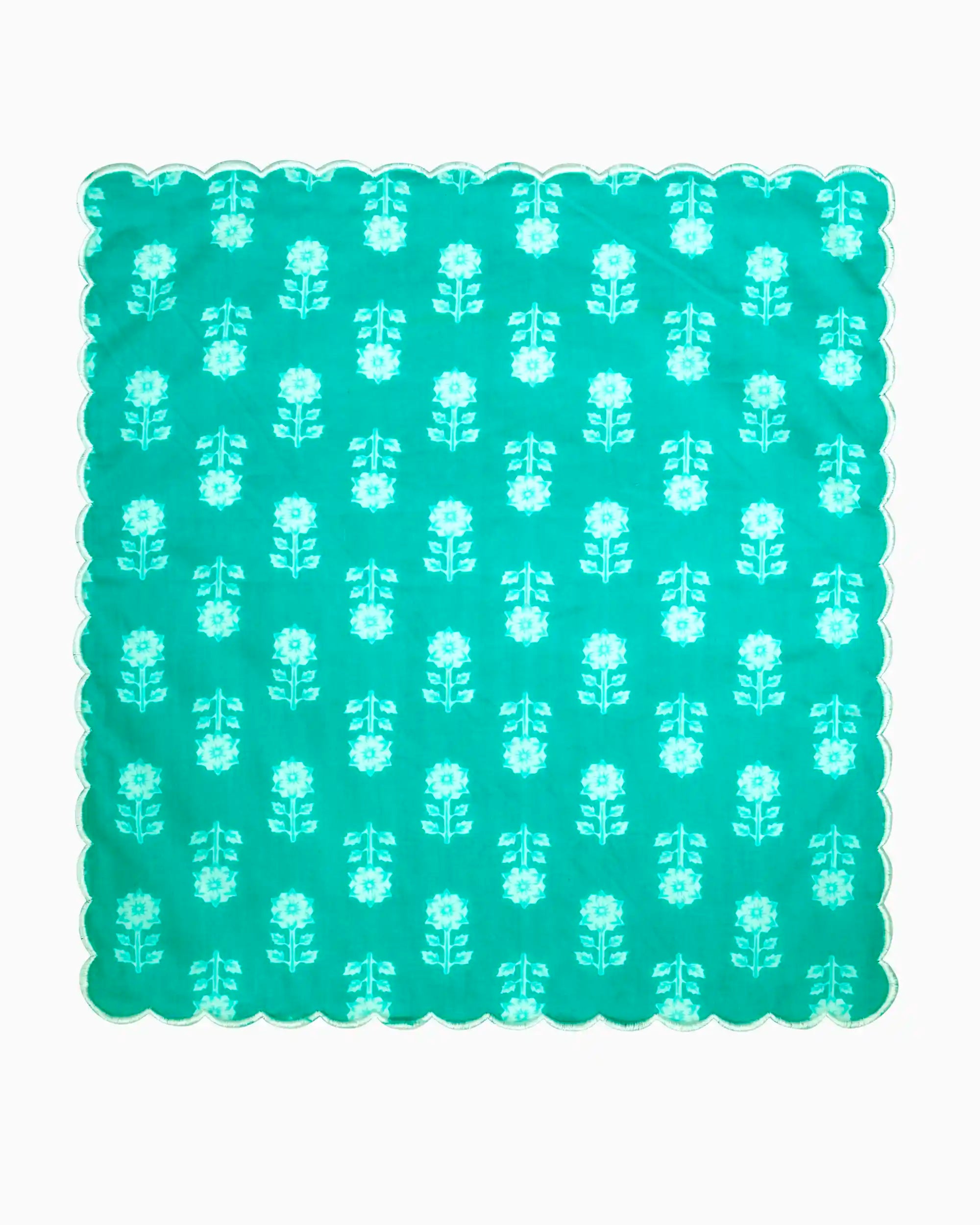 Turquoise Flower Napkin (Set of 6) | Singhvis