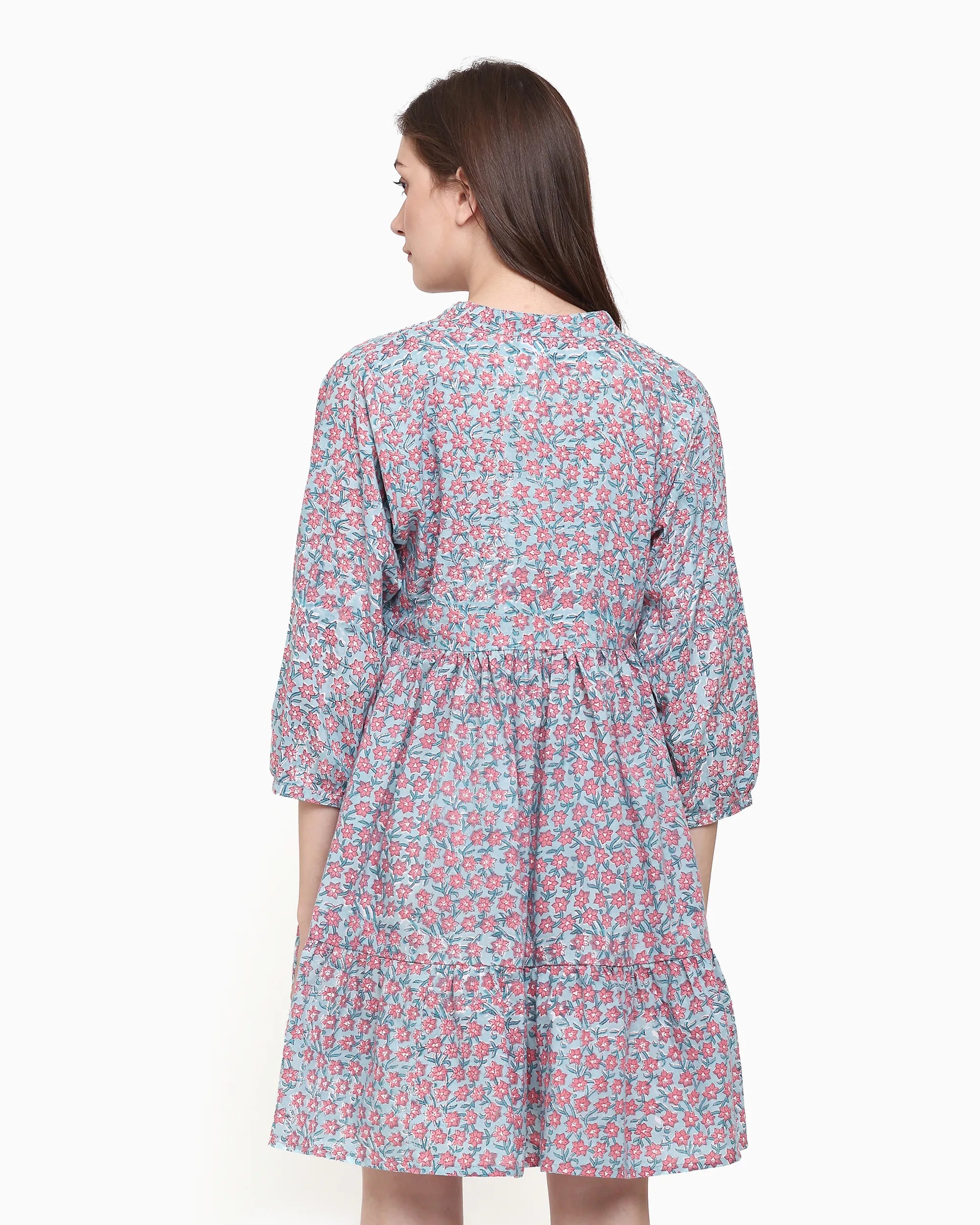 Talia Floral Green Dress | Singhvis