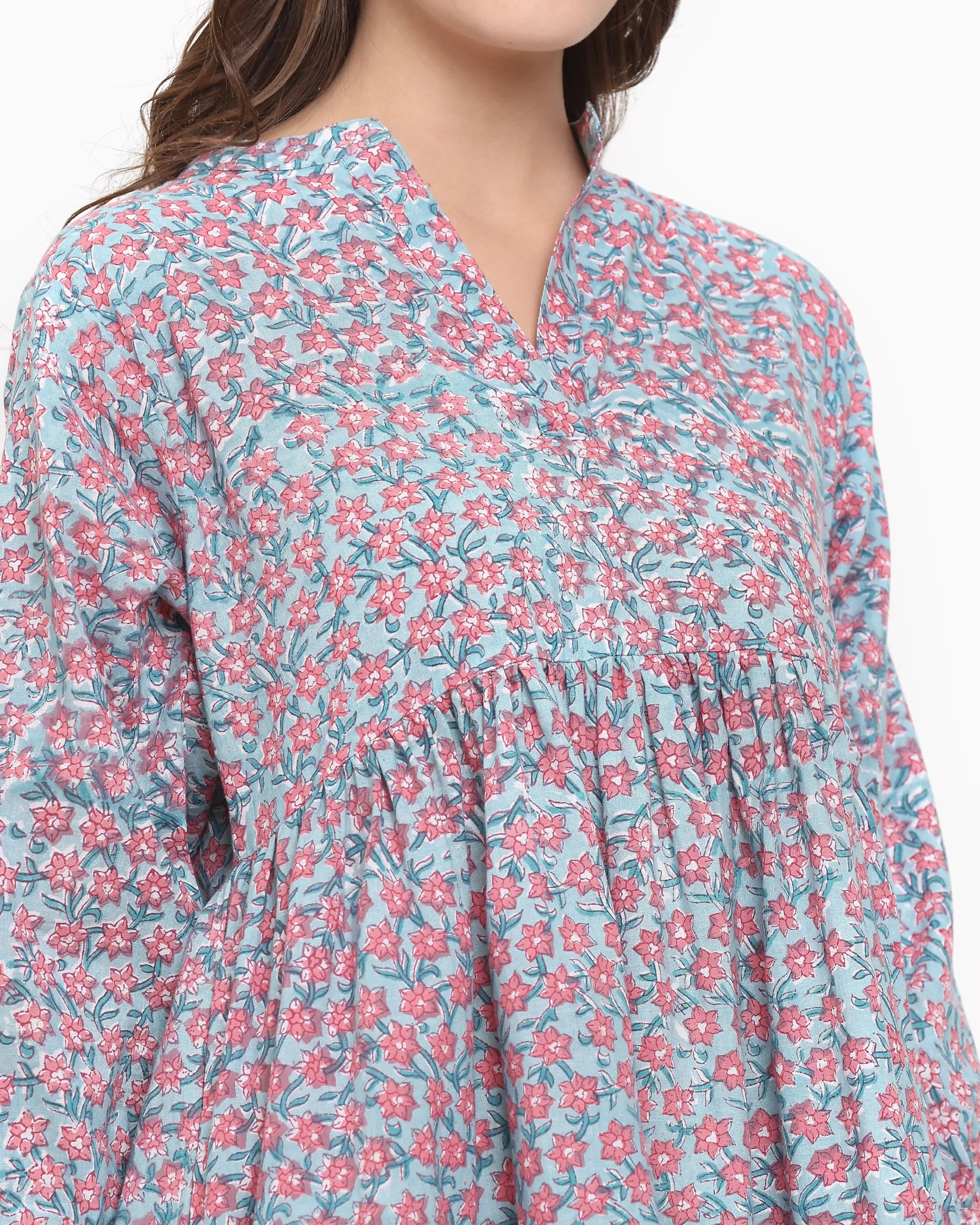 Talia Floral Green Dress | Singhvis