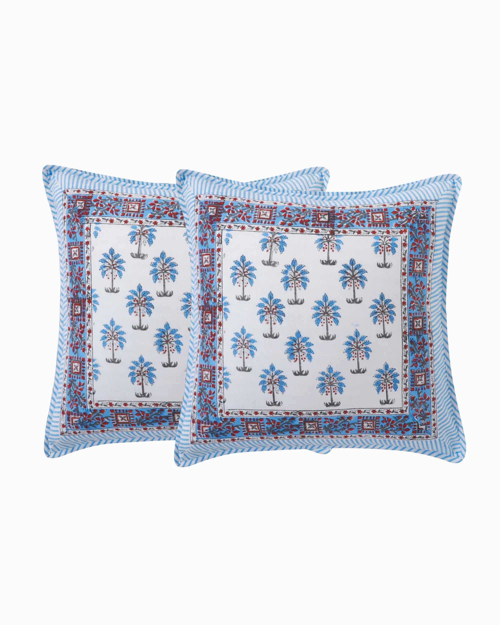 Tierra Cushion Cover (Set of 2) Blue | Singhvis