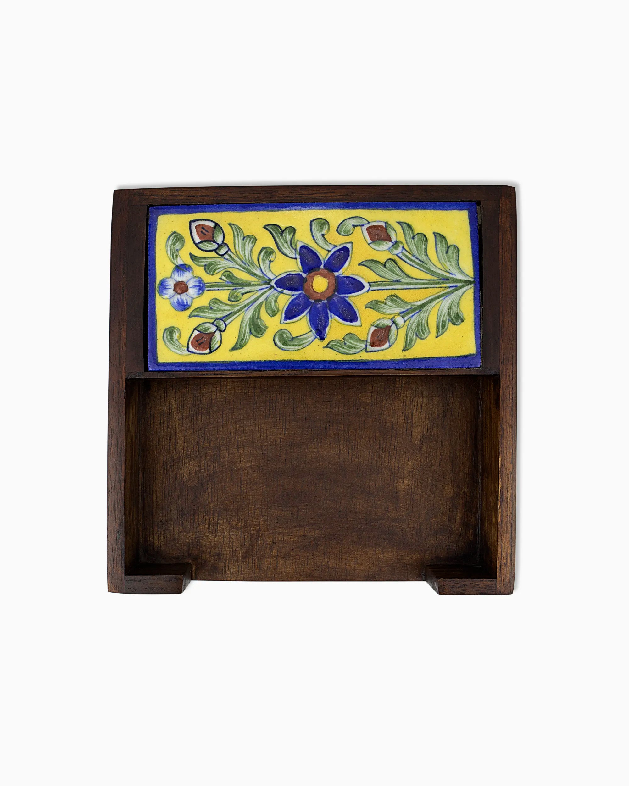 Wooden Napkin Holder with Ceramic Tile | Singhvis