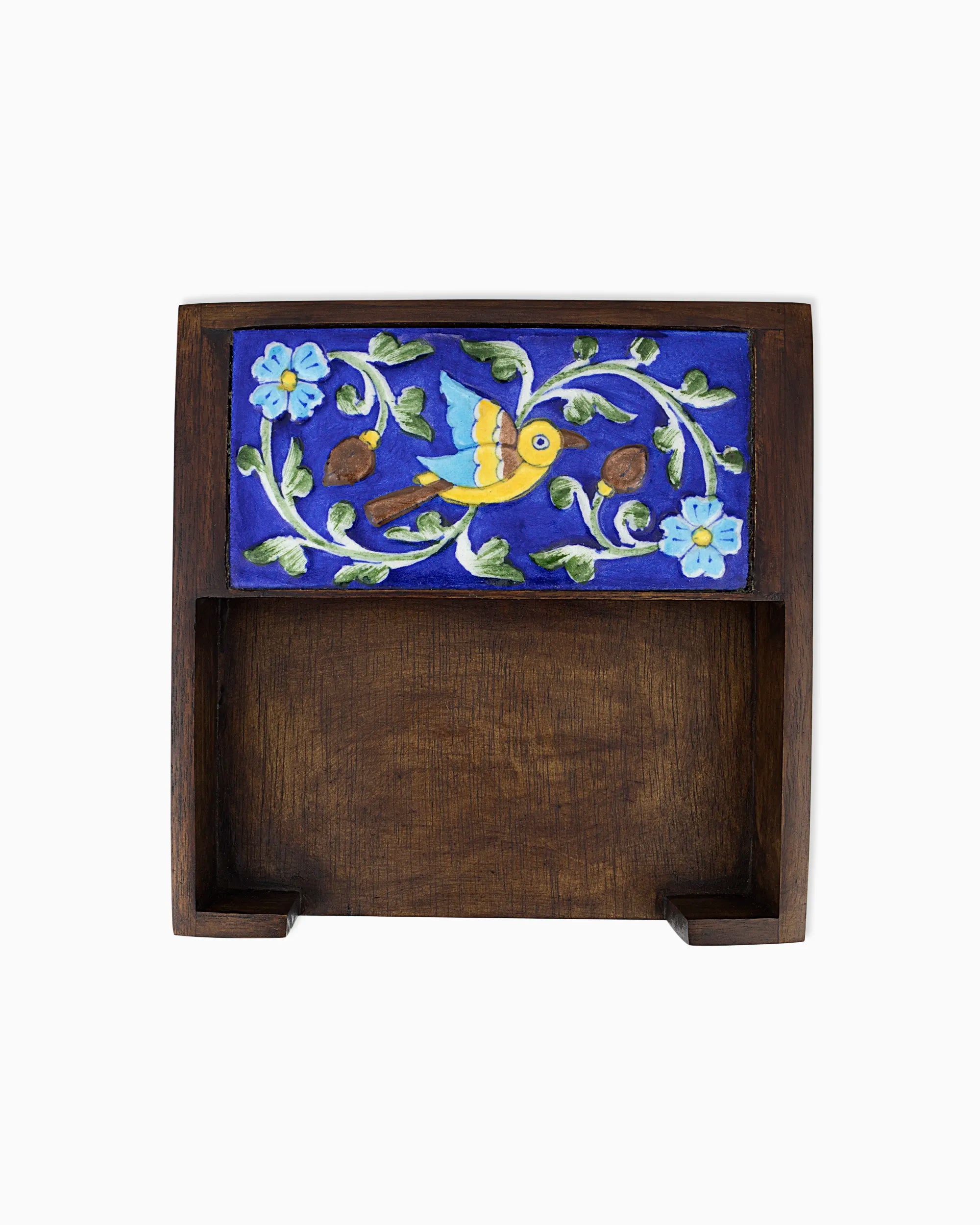 Wooden Napkin Holder with Ceramic Tile | Singhvis