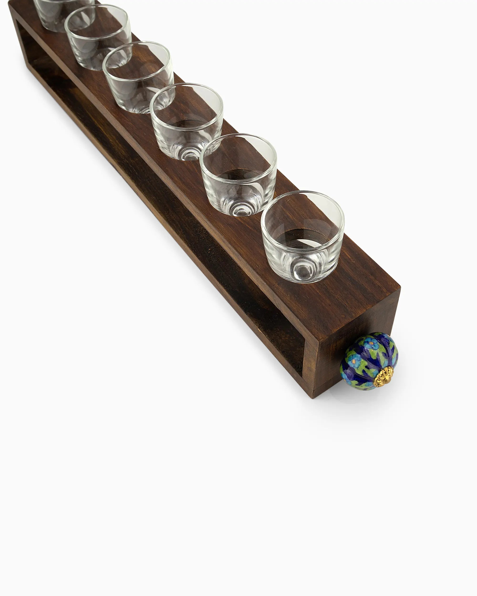 Wooden Stand with 6 Shot Glasses | Singhvis