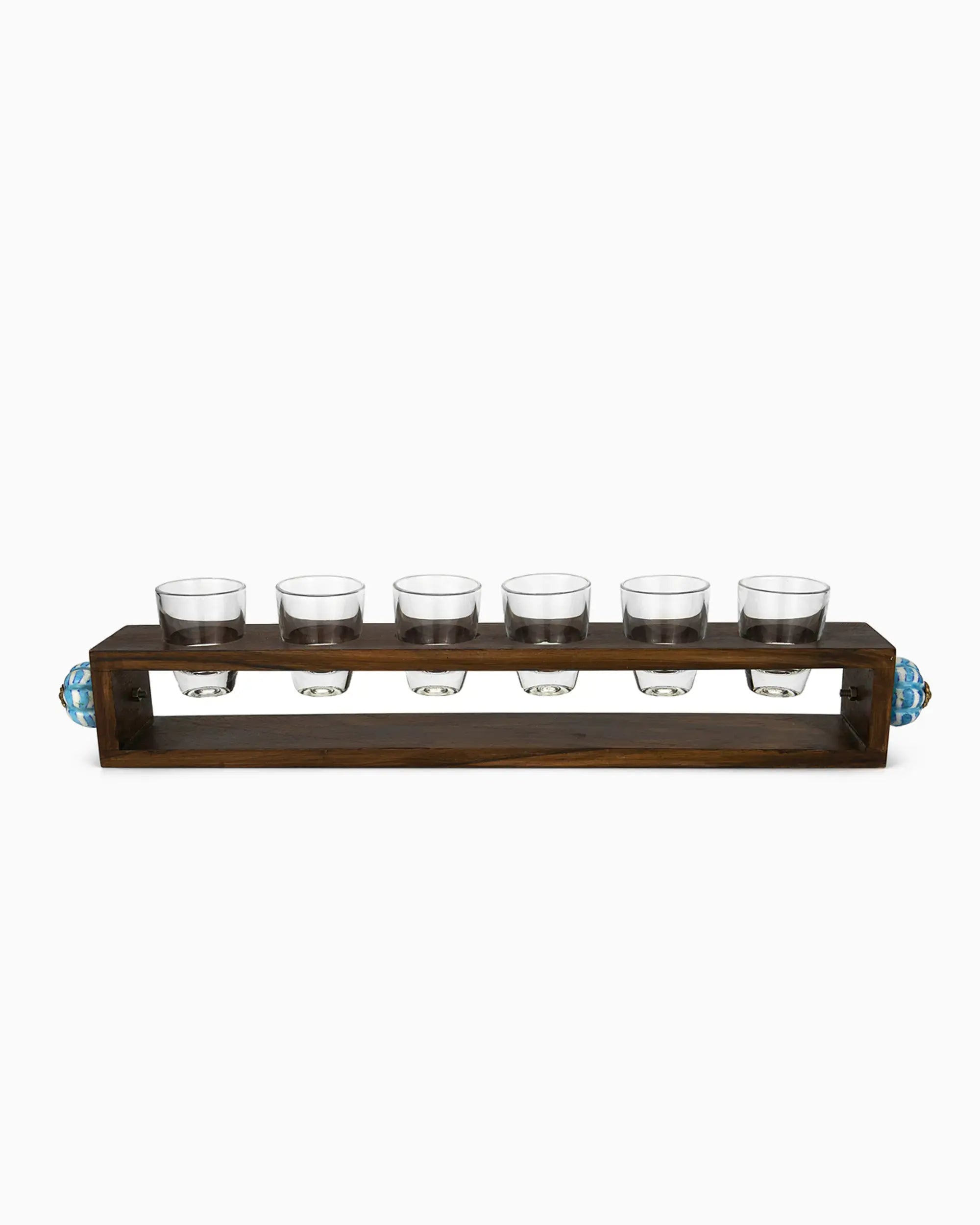 Wooden Stand with 6 Shot Glasses | Singhvis