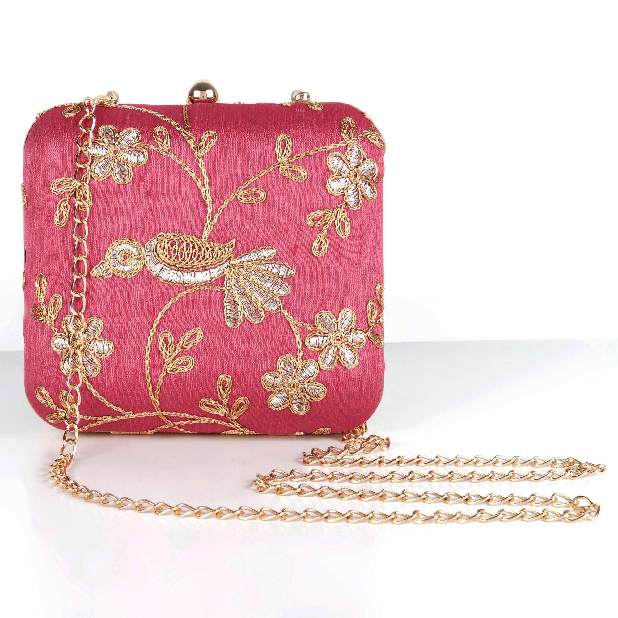 American Robin Clutch - Pink | Singhvis