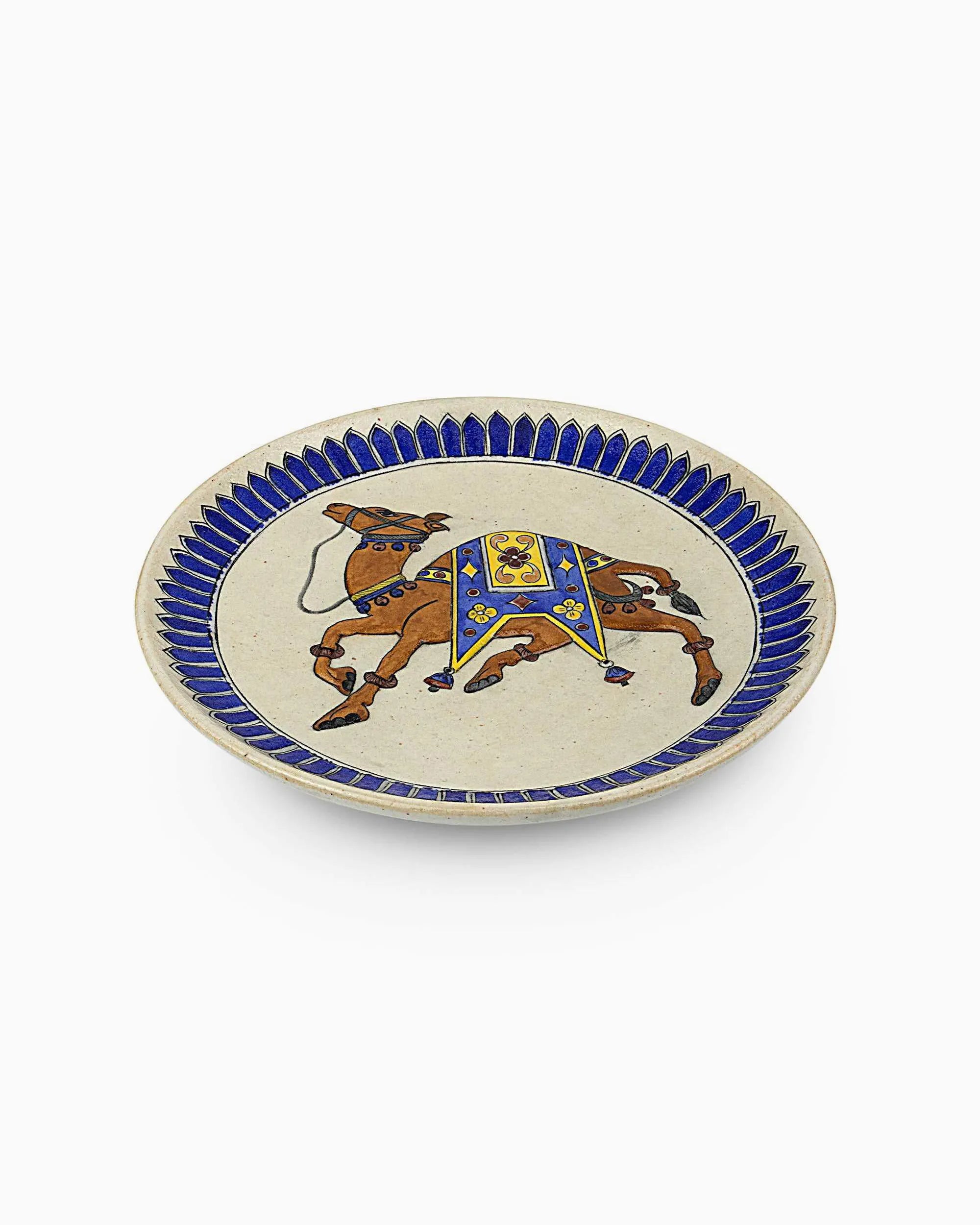 Ceramic Camel Embossed Wall Décor Plate | Singhvis