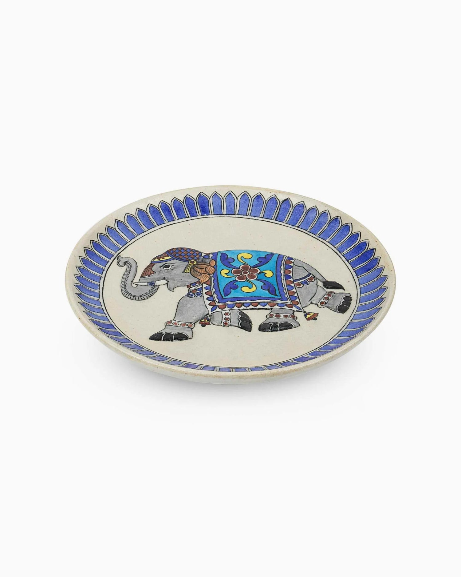 Ceramic Elephant Embossed Wall Décor Plate | Singhvis