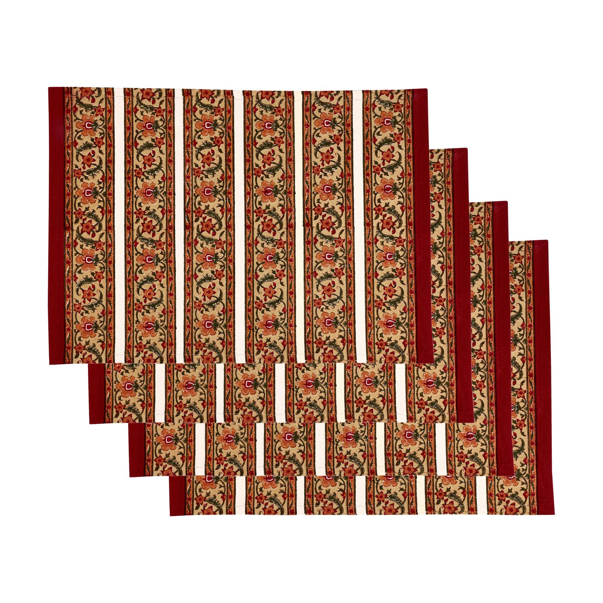 Flora Placemats & Napkins (Set of 8) | Singhvis
