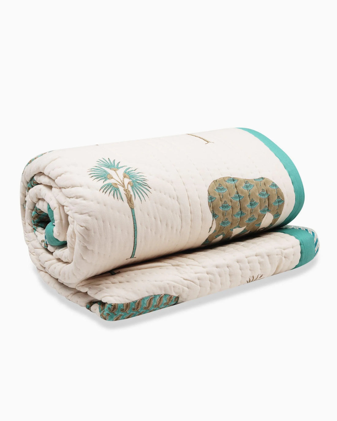 Majestic Elephant & Tree Motif Quilt | Singhvis