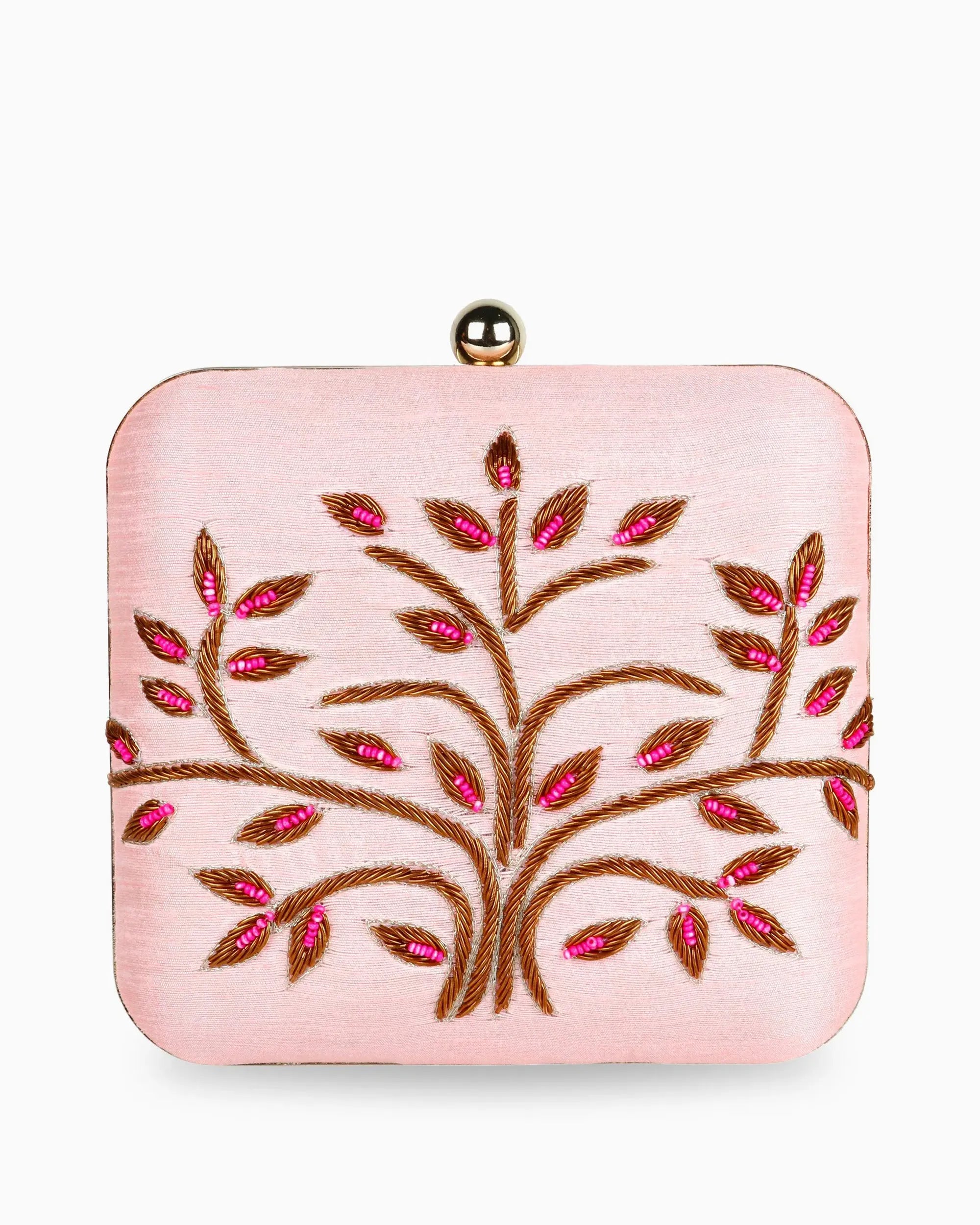 Pink Fall Clutch - Pink | Singhvis