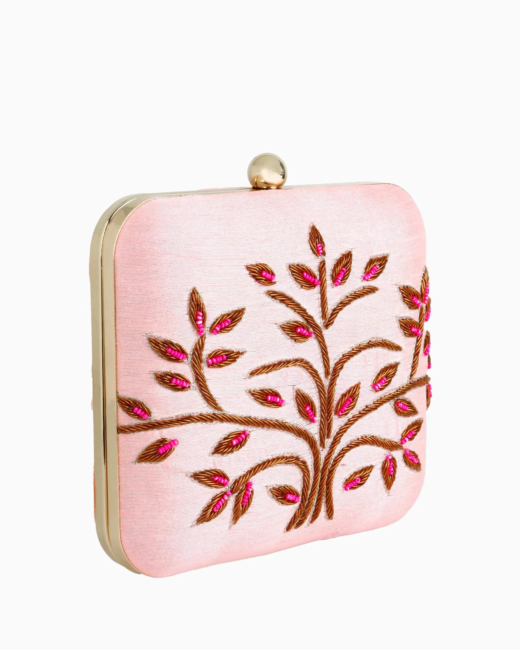 Pink Fall Clutch - Pink | Singhvis
