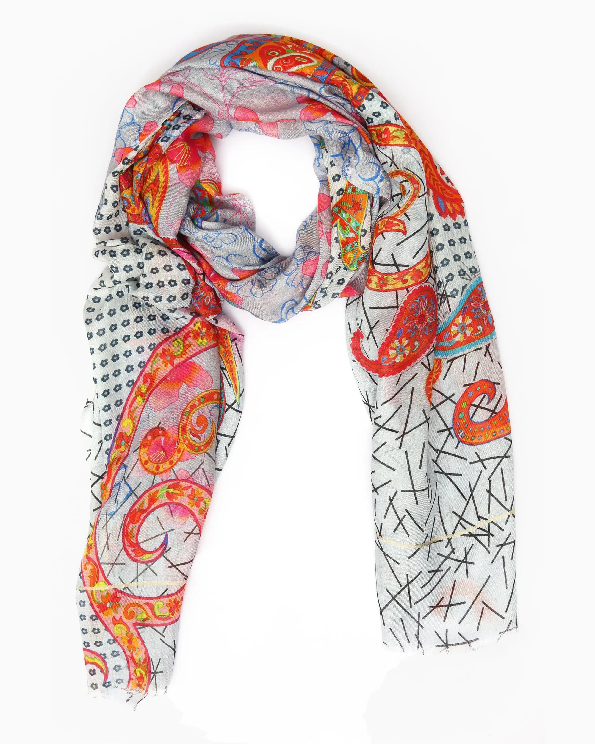 Printed Modal Silk Scarf | Singhvis