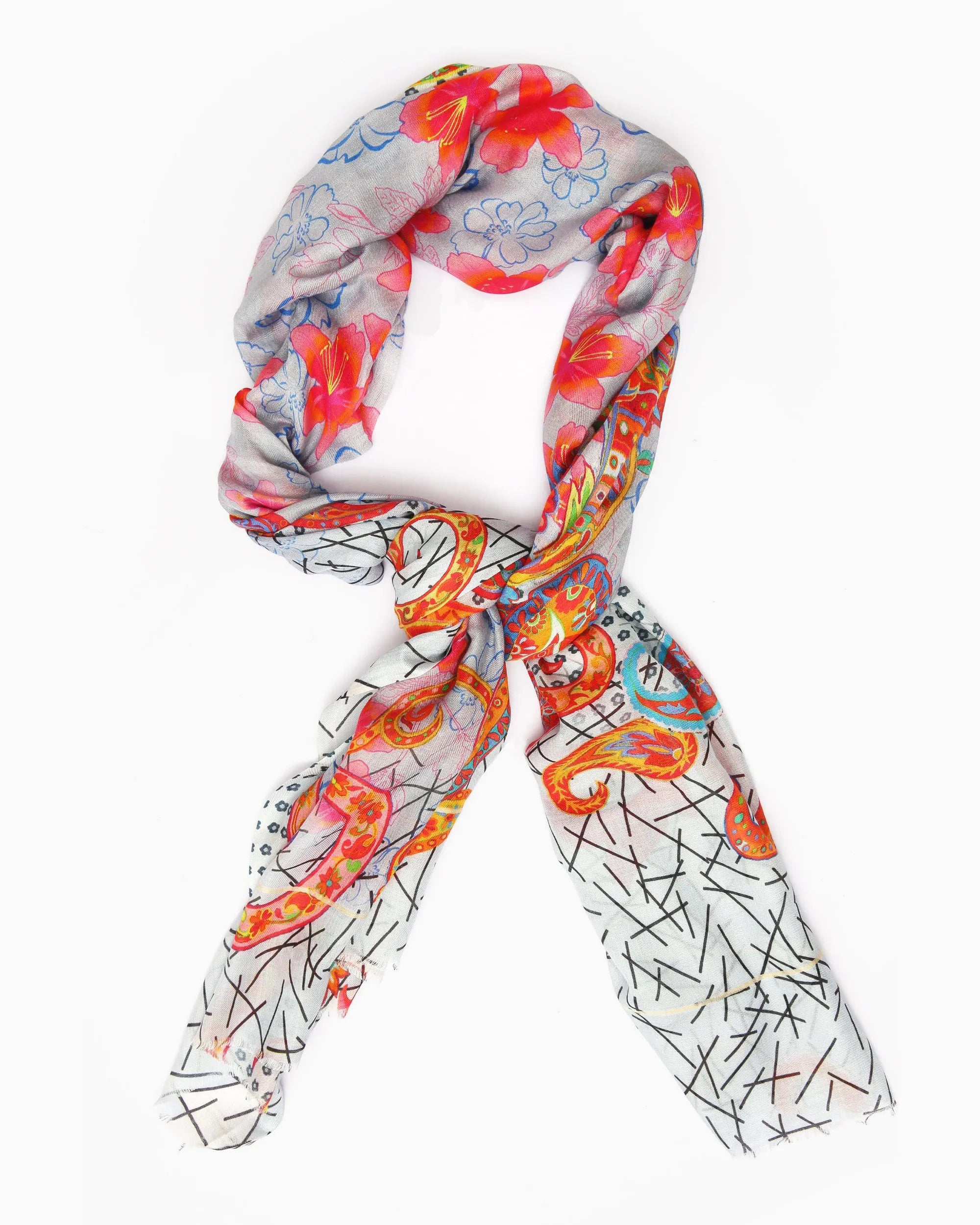 Printed Modal Silk Scarf | Singhvis