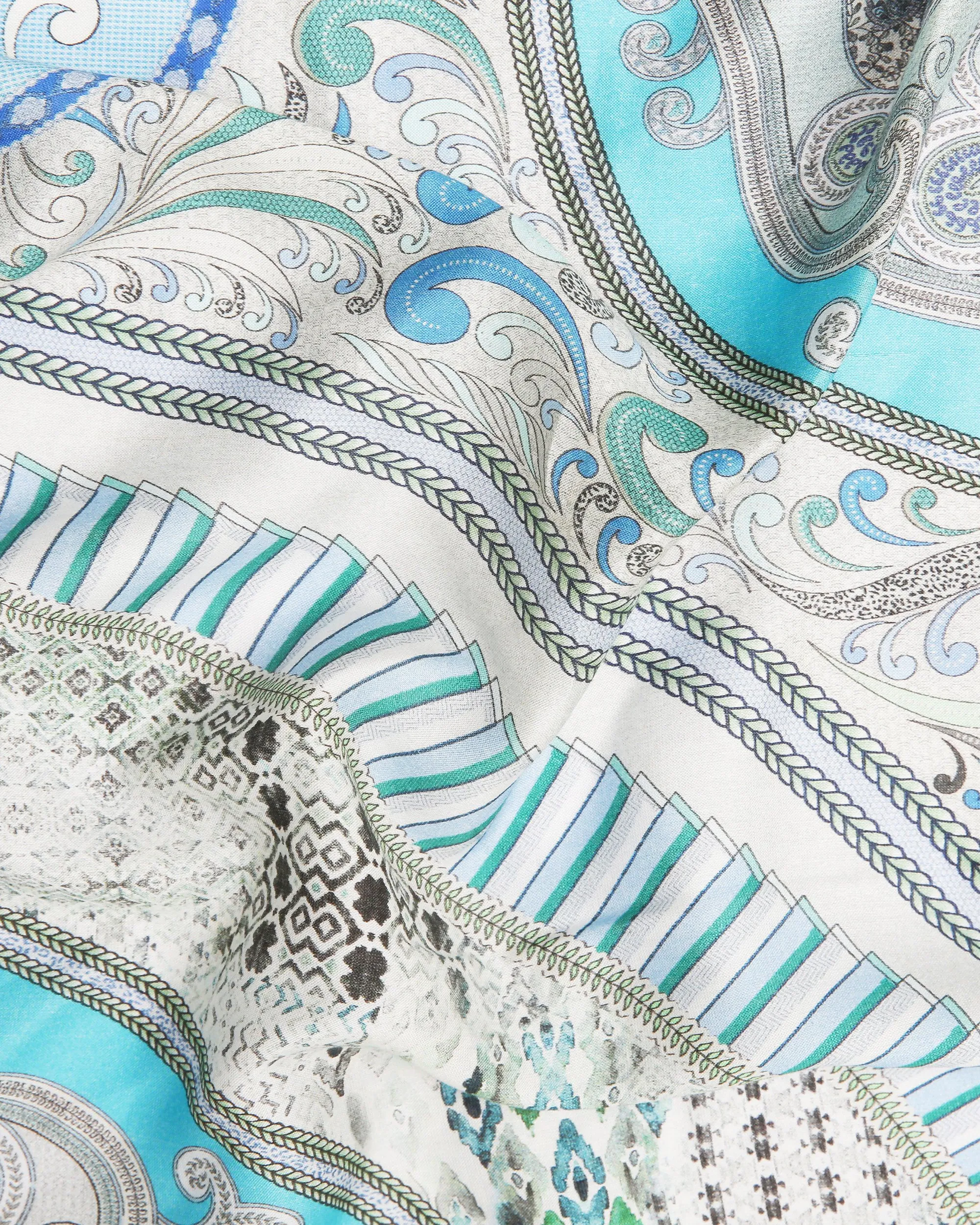 Printed Silk Neck Scarf | Singhvis