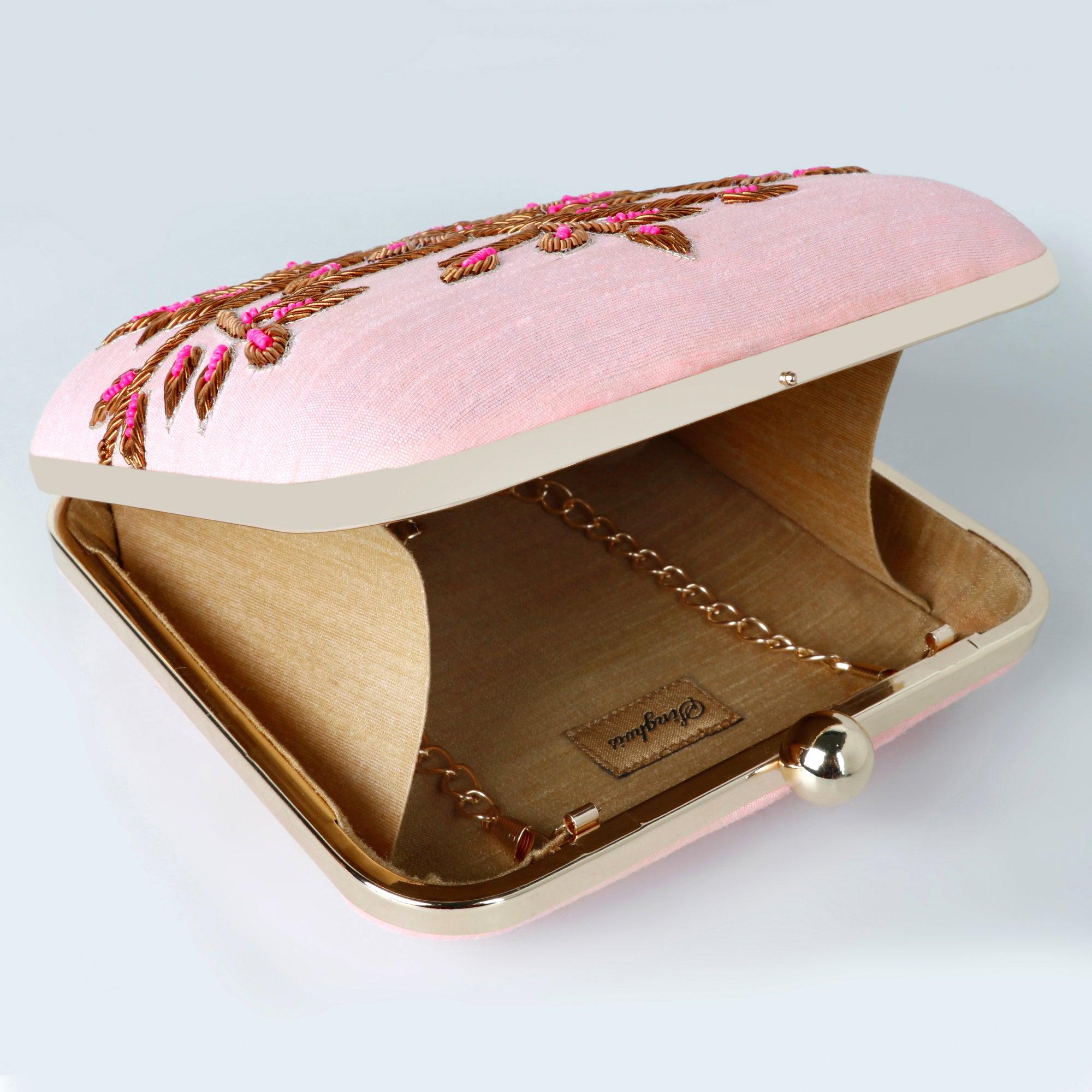 Pink Fall Clutch - Pink | Singhvis