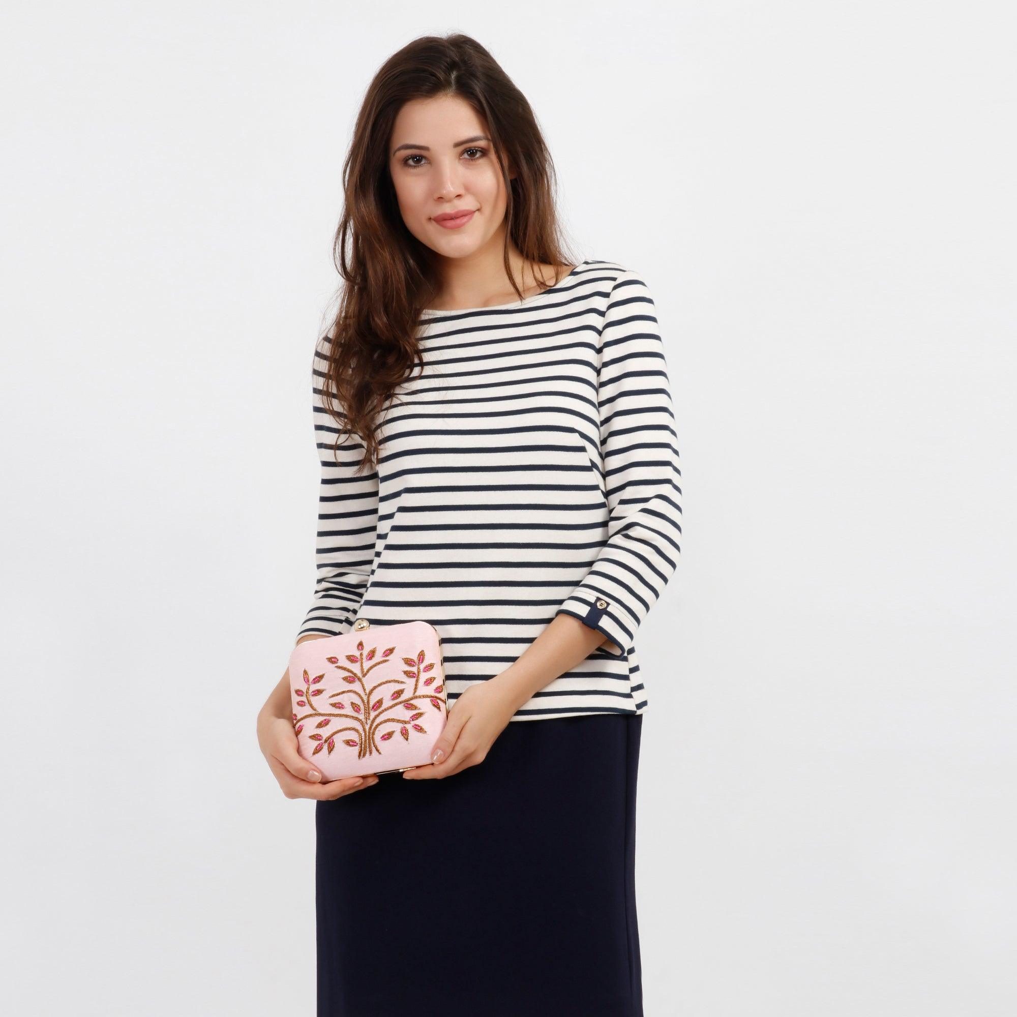 Pink Fall Clutch - Pink | Singhvis