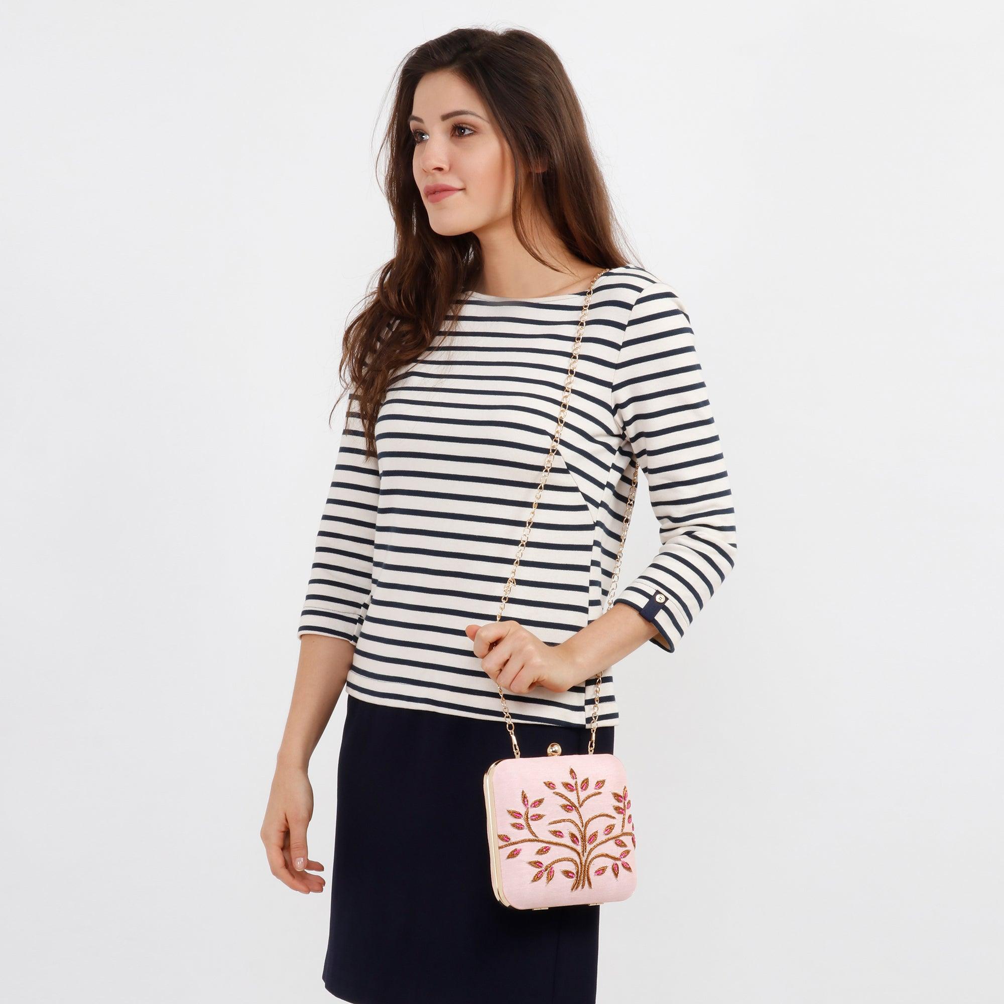 Pink Fall Clutch - Pink | Singhvis