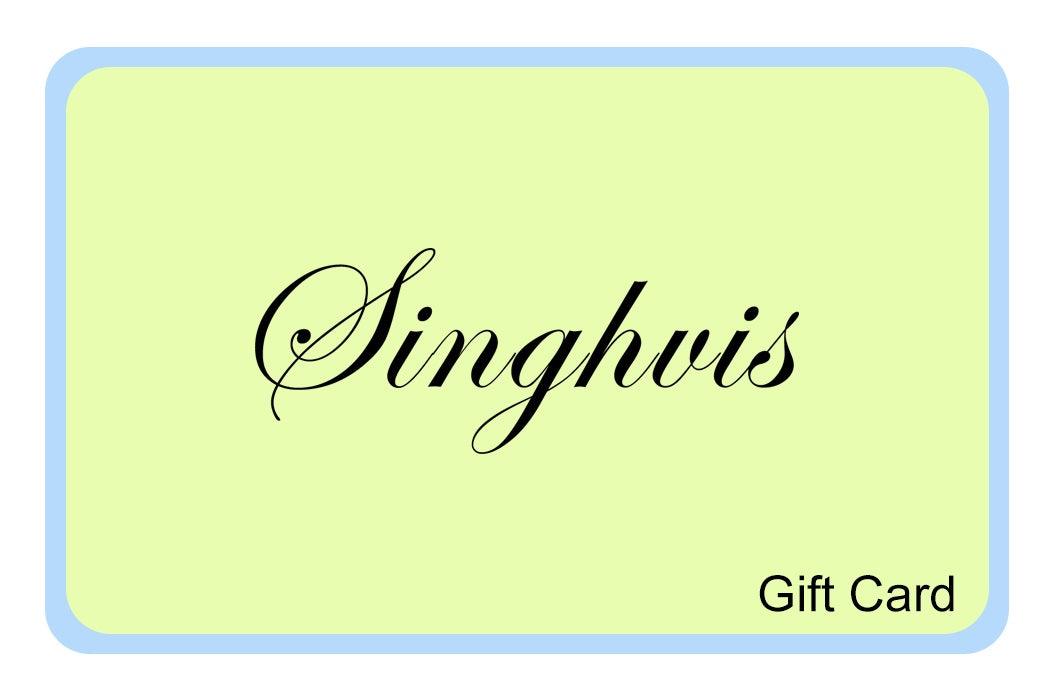 Singhvis Gift Card | Singhvis