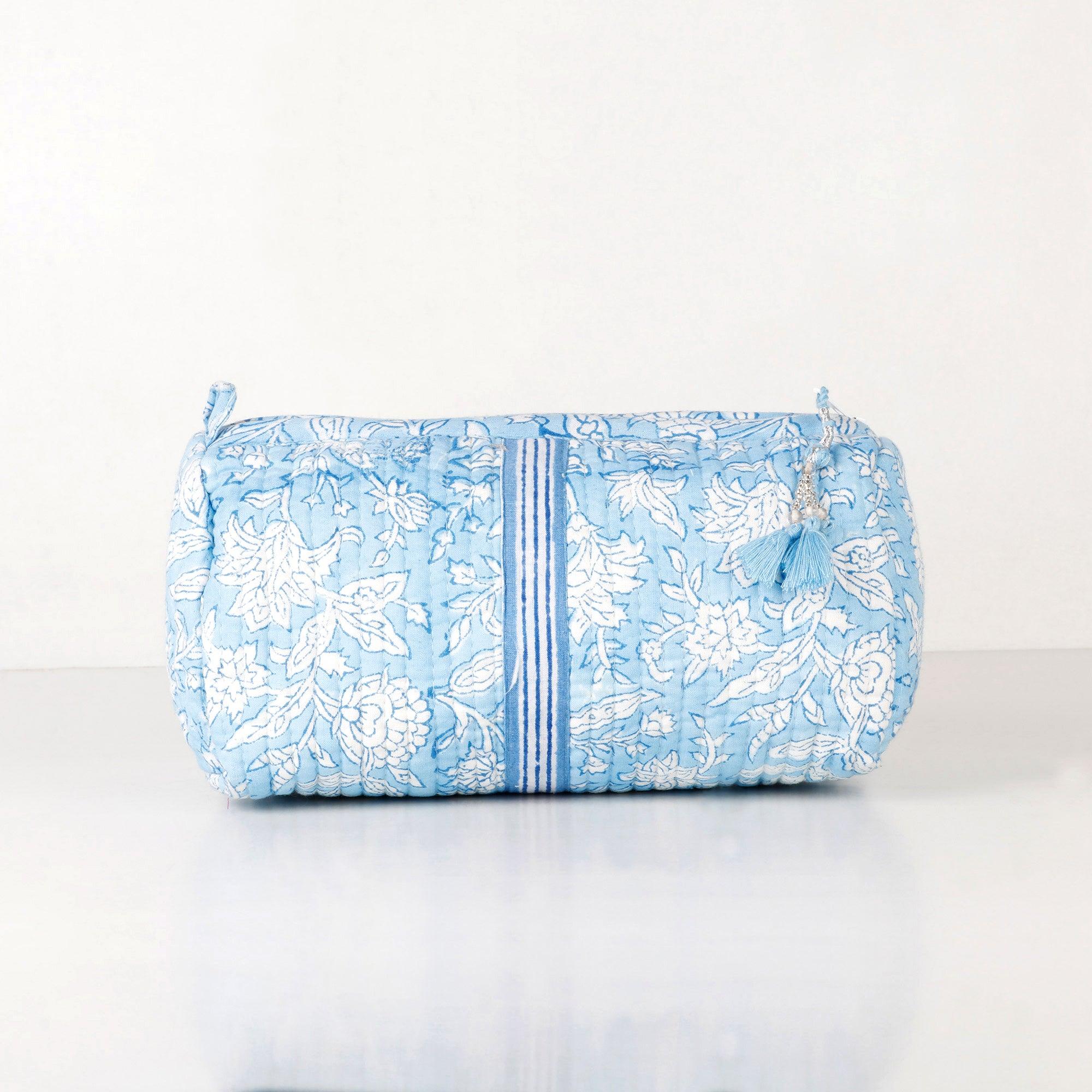 Wineberry Cosmetic Bag S Blue Border | Singhvis